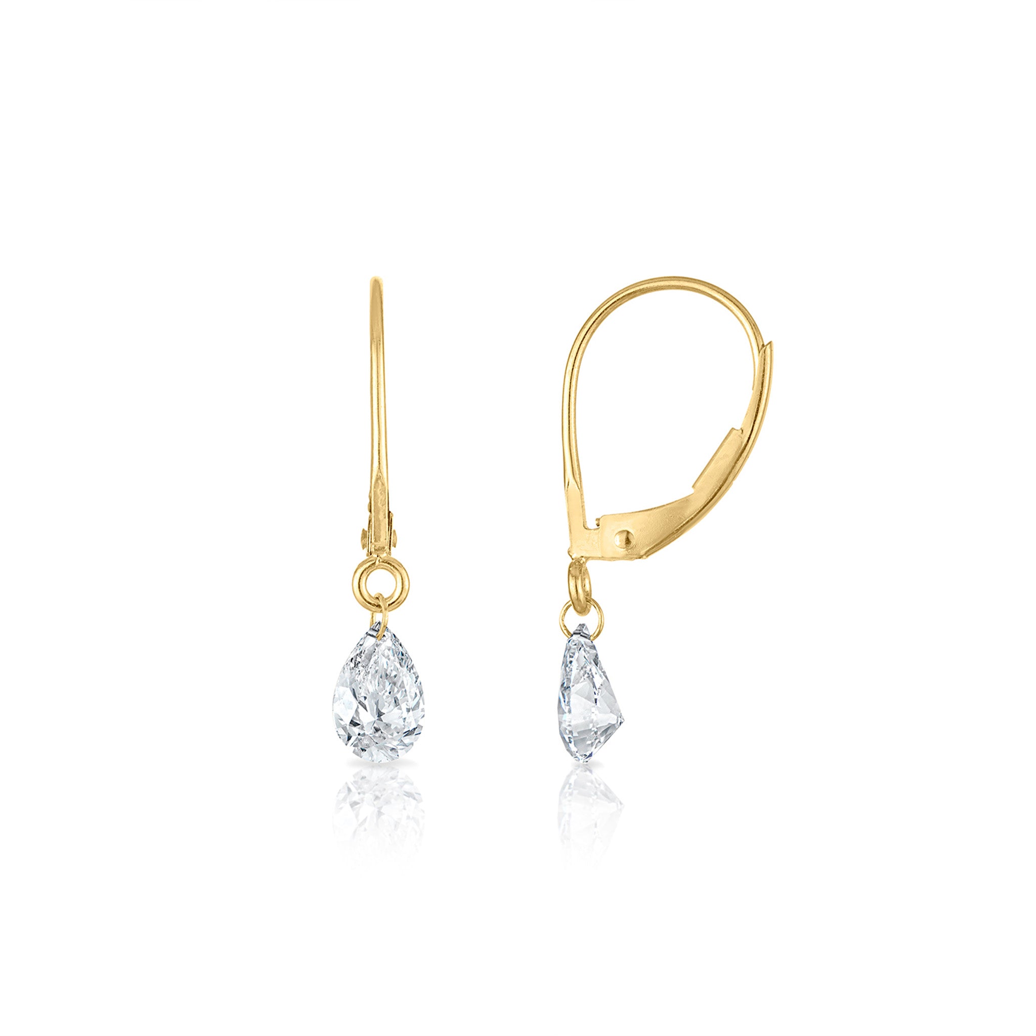 Frameless Diamond Drop Earrings