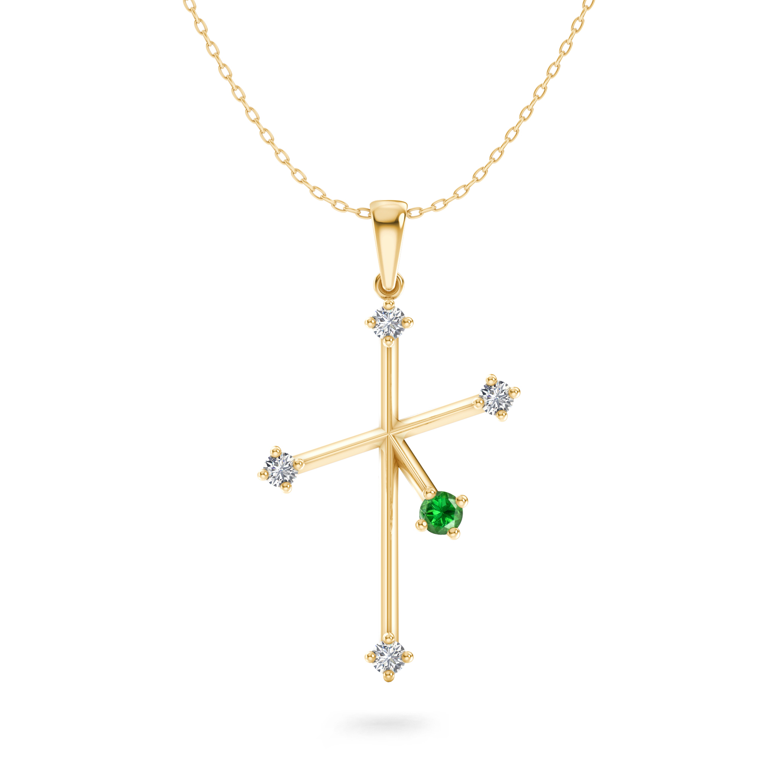 Southern Cross Diamond & Tsavorite Pendant - Shimansky Jewelry