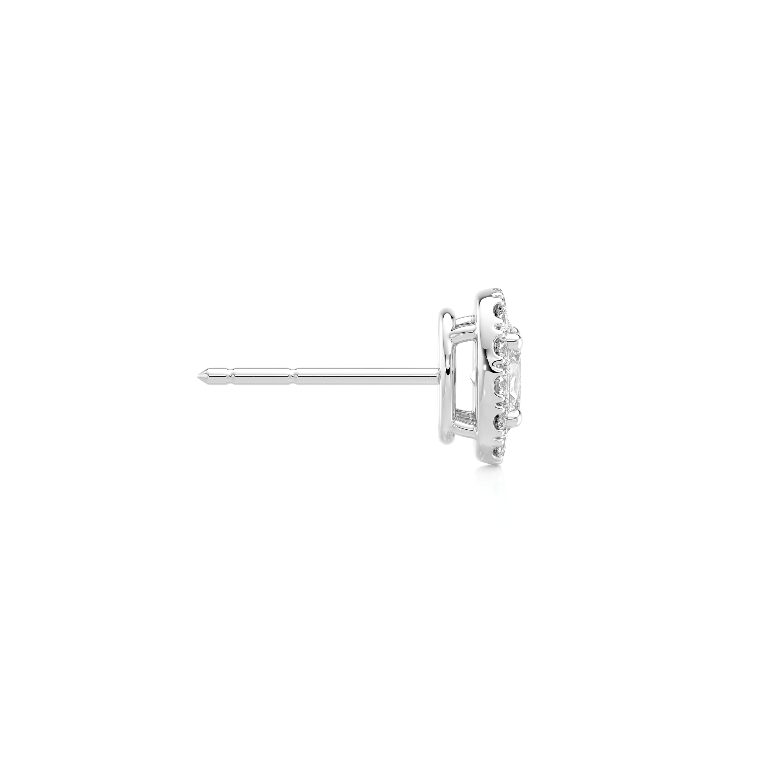 Oval Diamond Microset Halo Earrings - Shimansky Jewelry