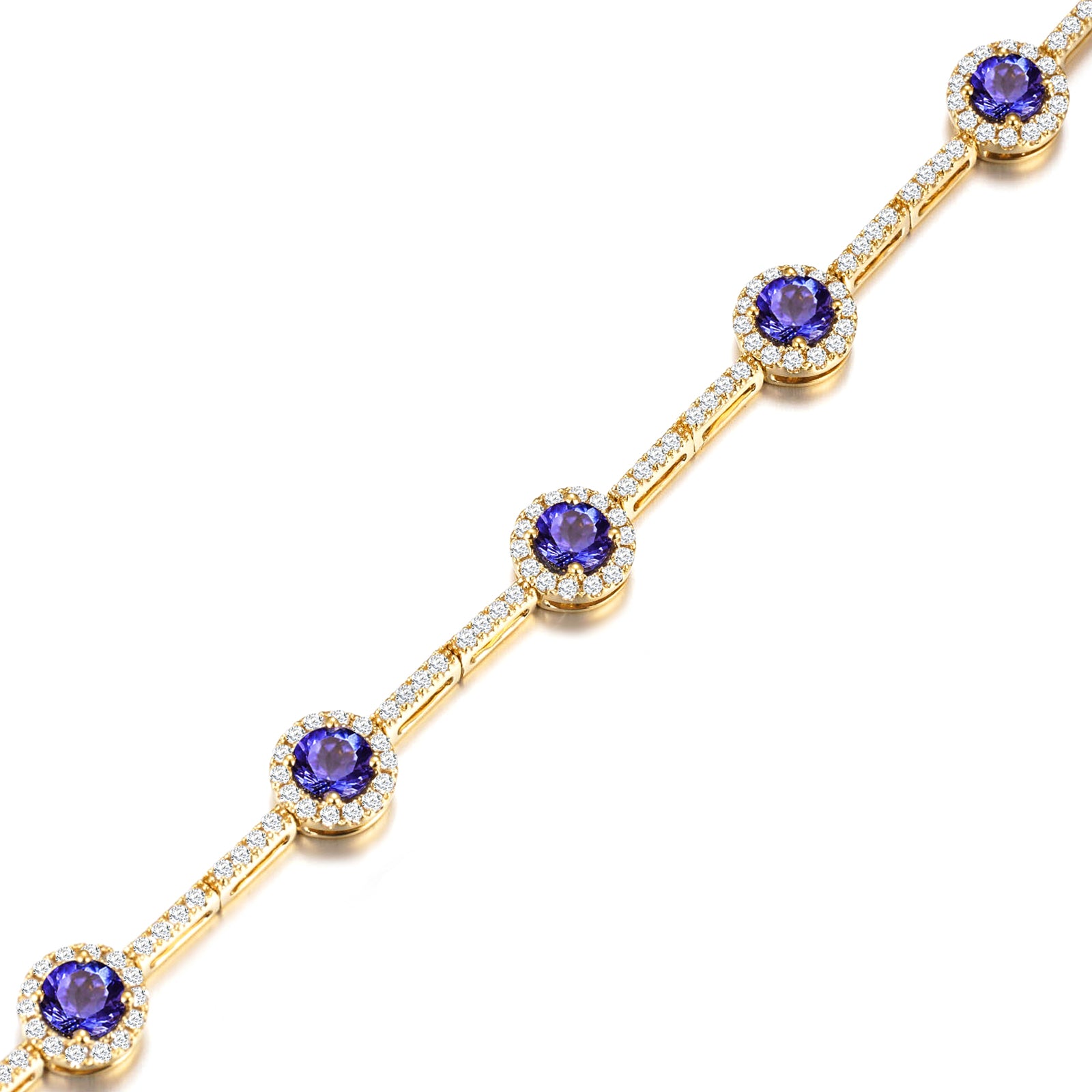 Tanzanite Pear Halo Dress Bracelet - Shimansky Jewelry