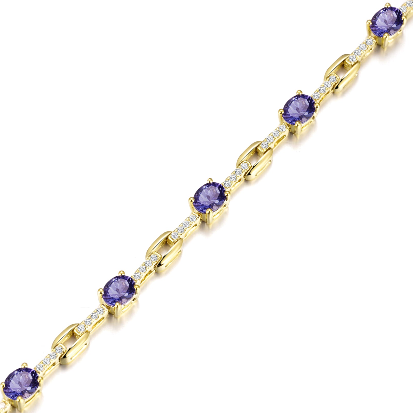 Tanzanite Oval Microset Dress Bracelet - Shimansky Jewelry