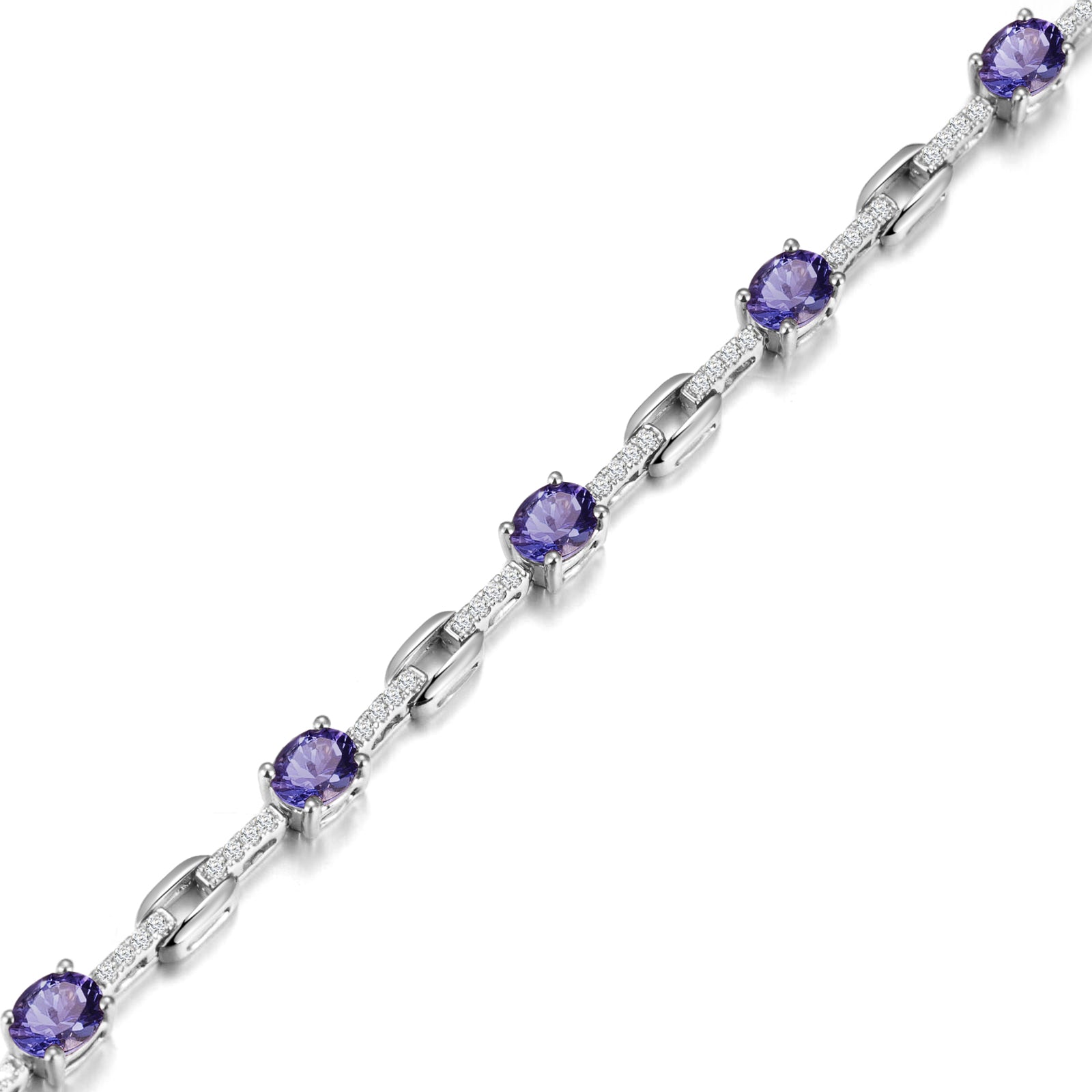 Tanzanite Oval Microset Dress Bracelet - Shimansky Jewelry