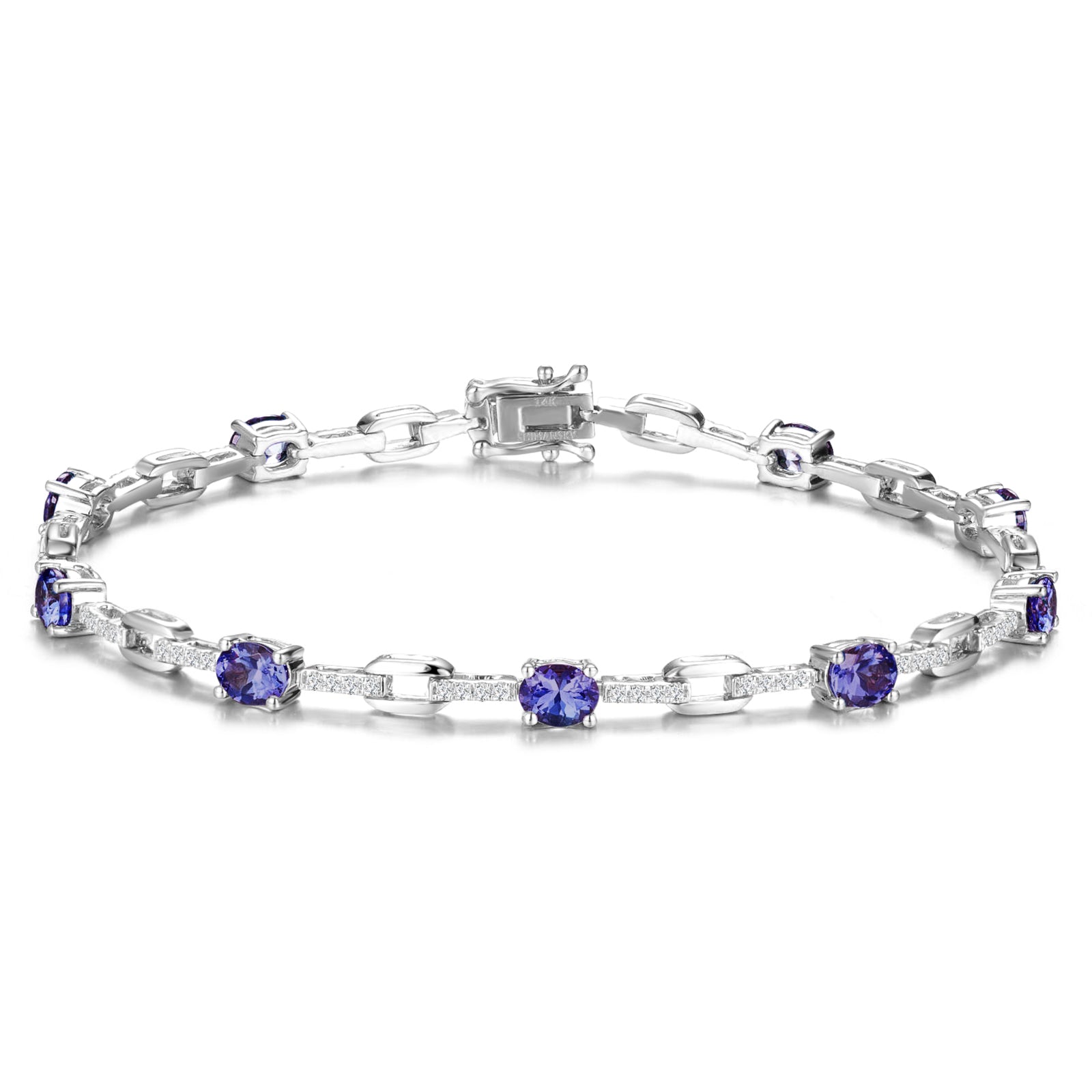 Tanzanite Oval Microset Dress Bracelet - Shimansky Jewelry