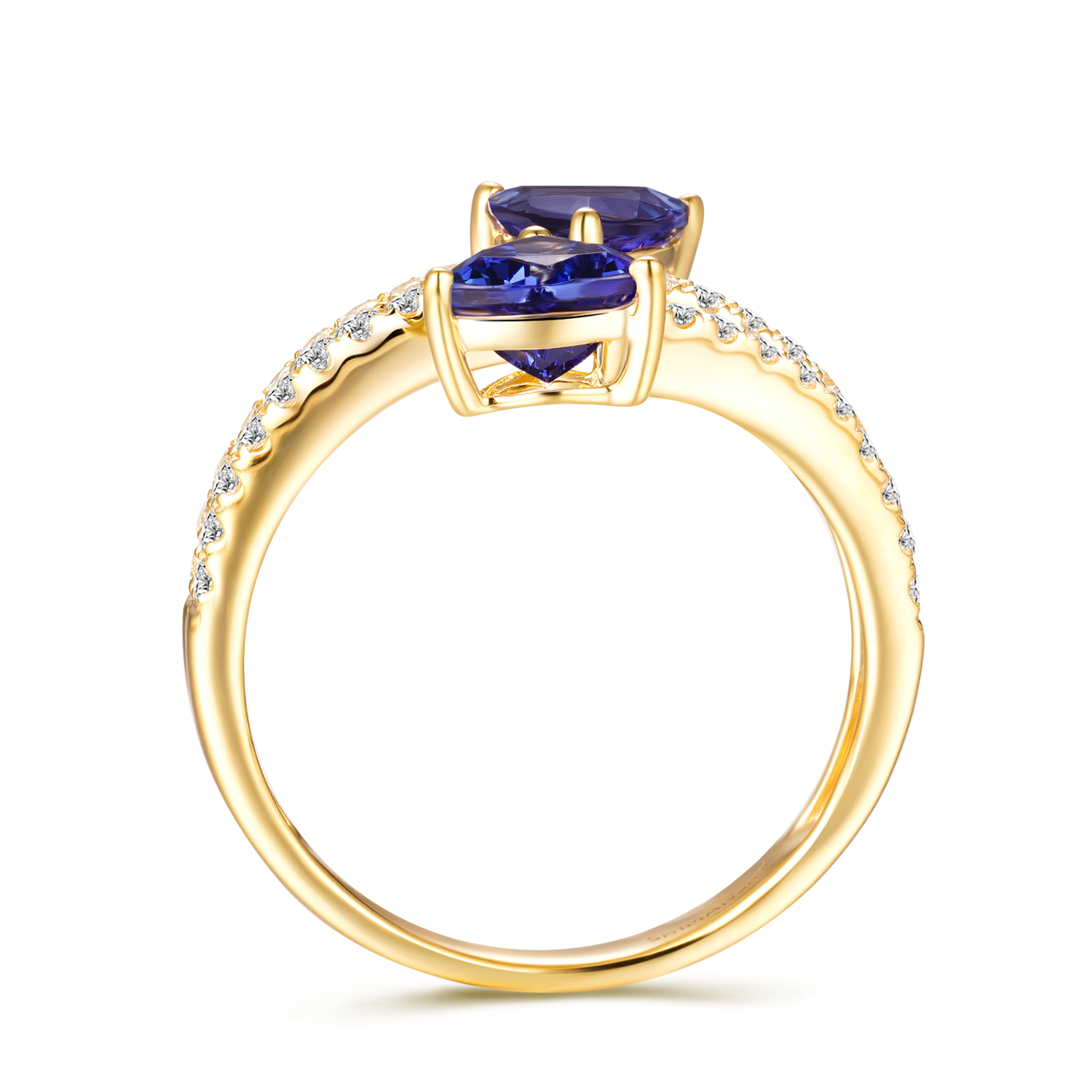 Tanzanite Microset Overlap Ring - Shimansky Jewelry