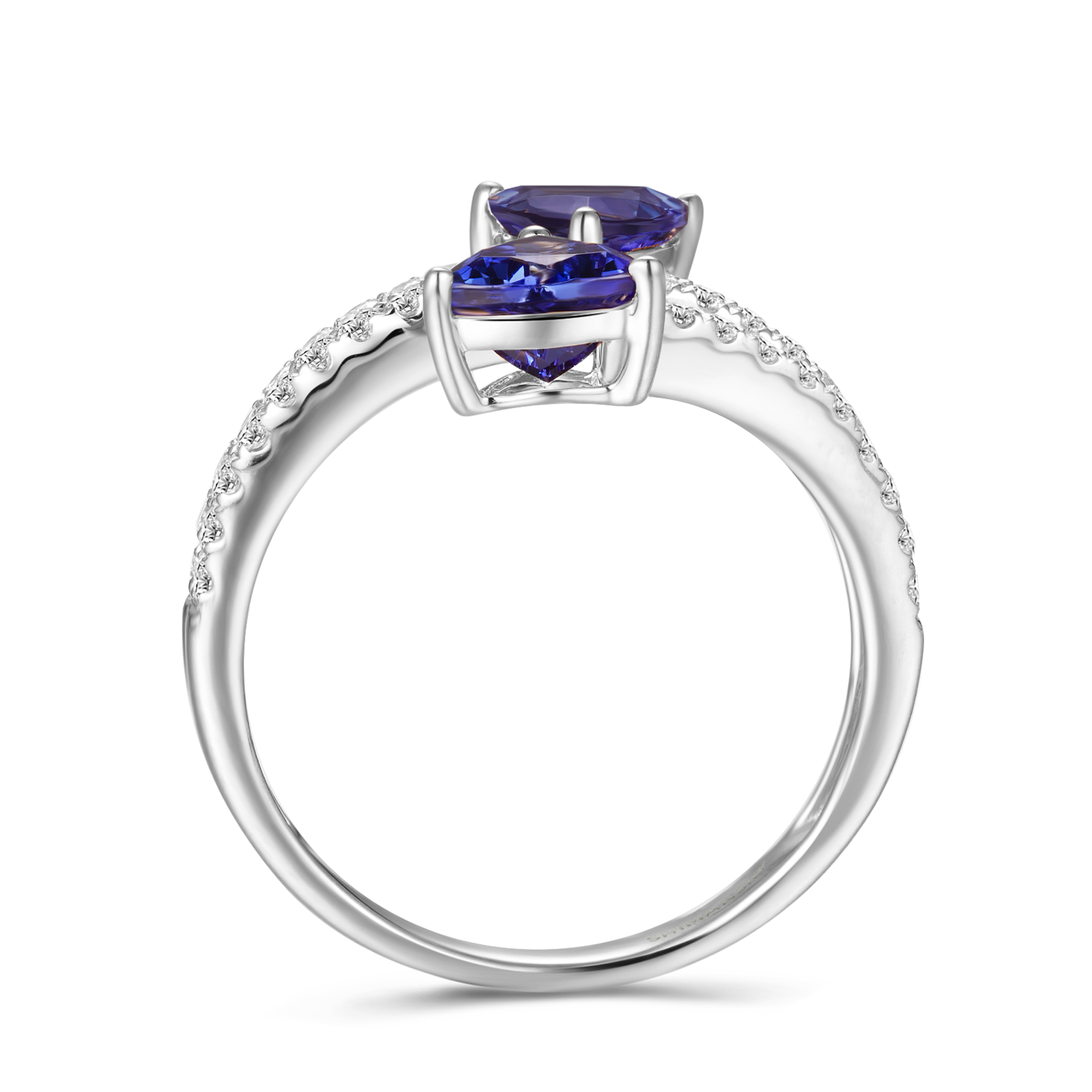 Tanzanite Microset Overlap Ring - Shimansky Jewelry