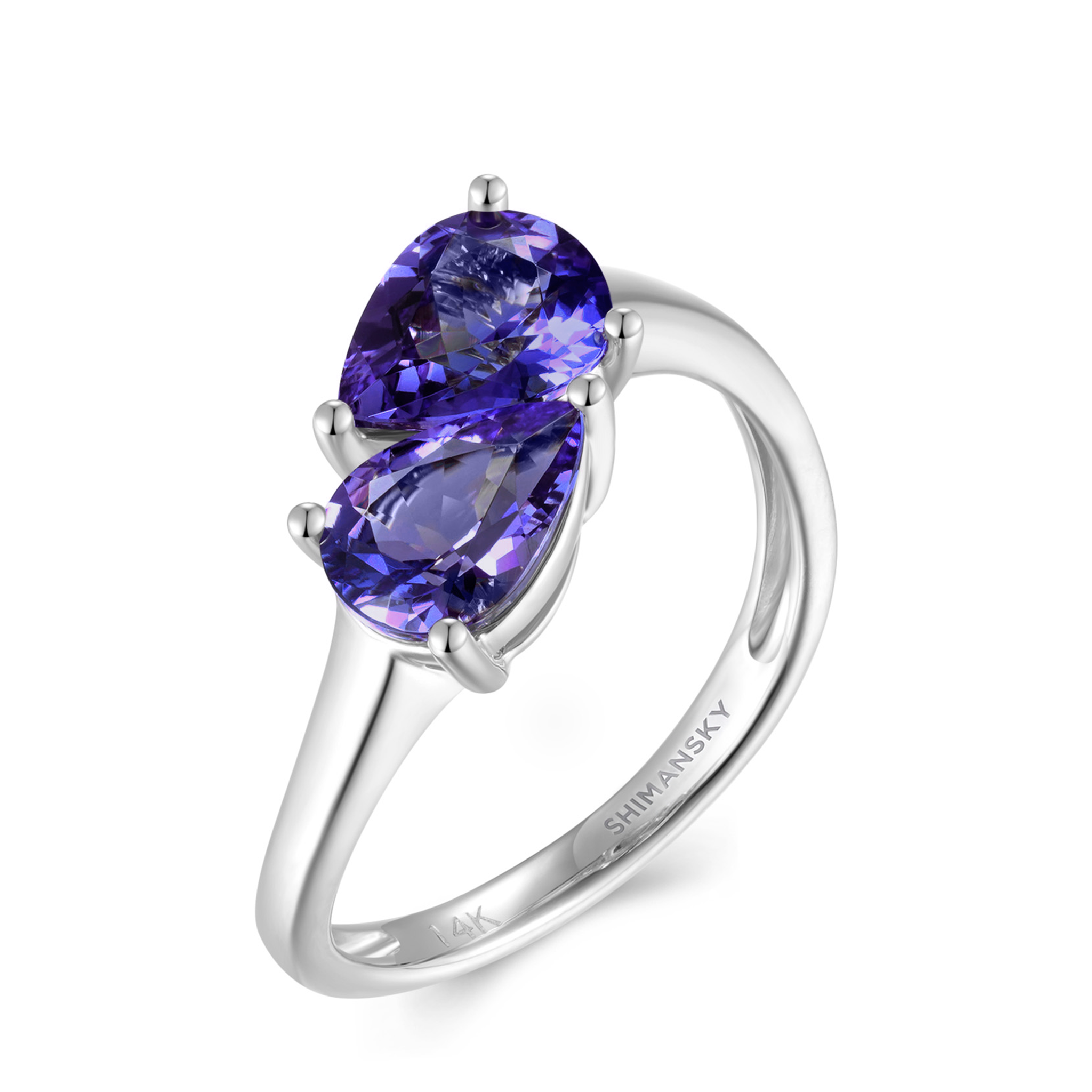 Anillo Toi et Moi con Tanzanita