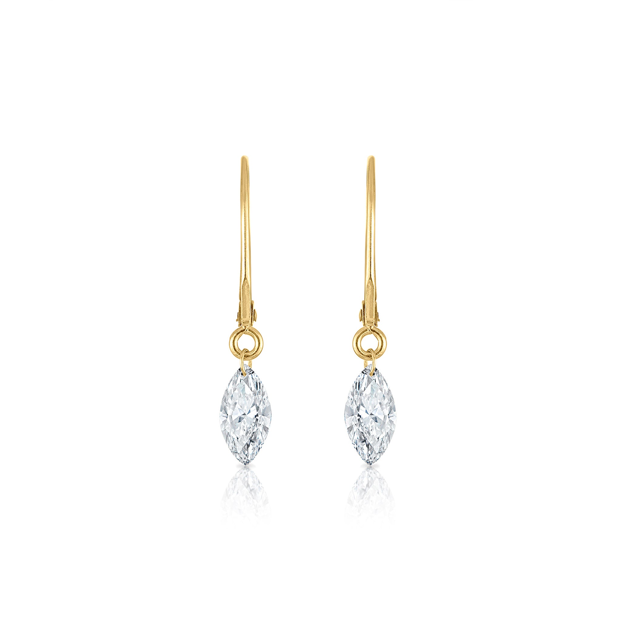 Frameless Diamond Drop Earrings