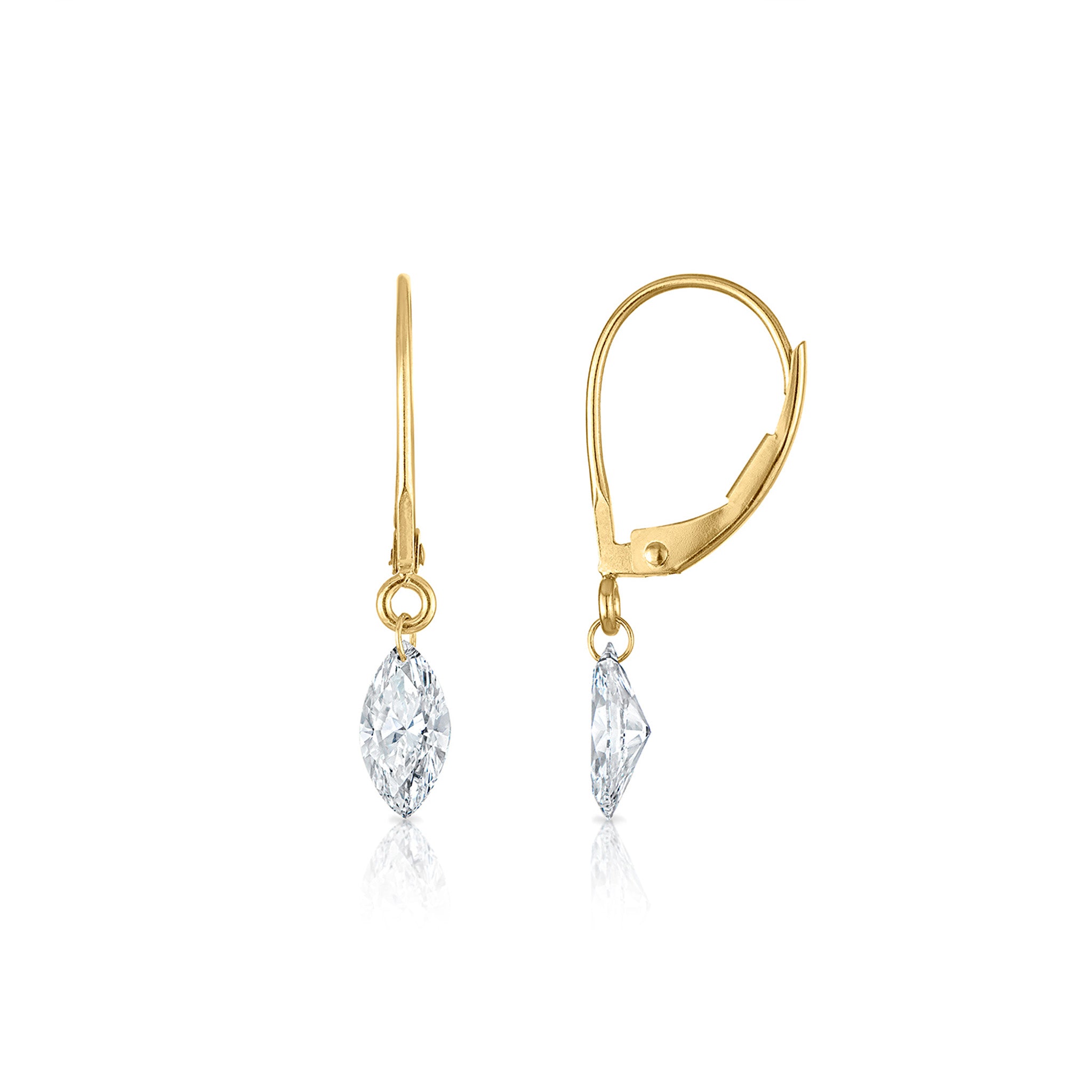 Frameless Diamond Drop Earrings