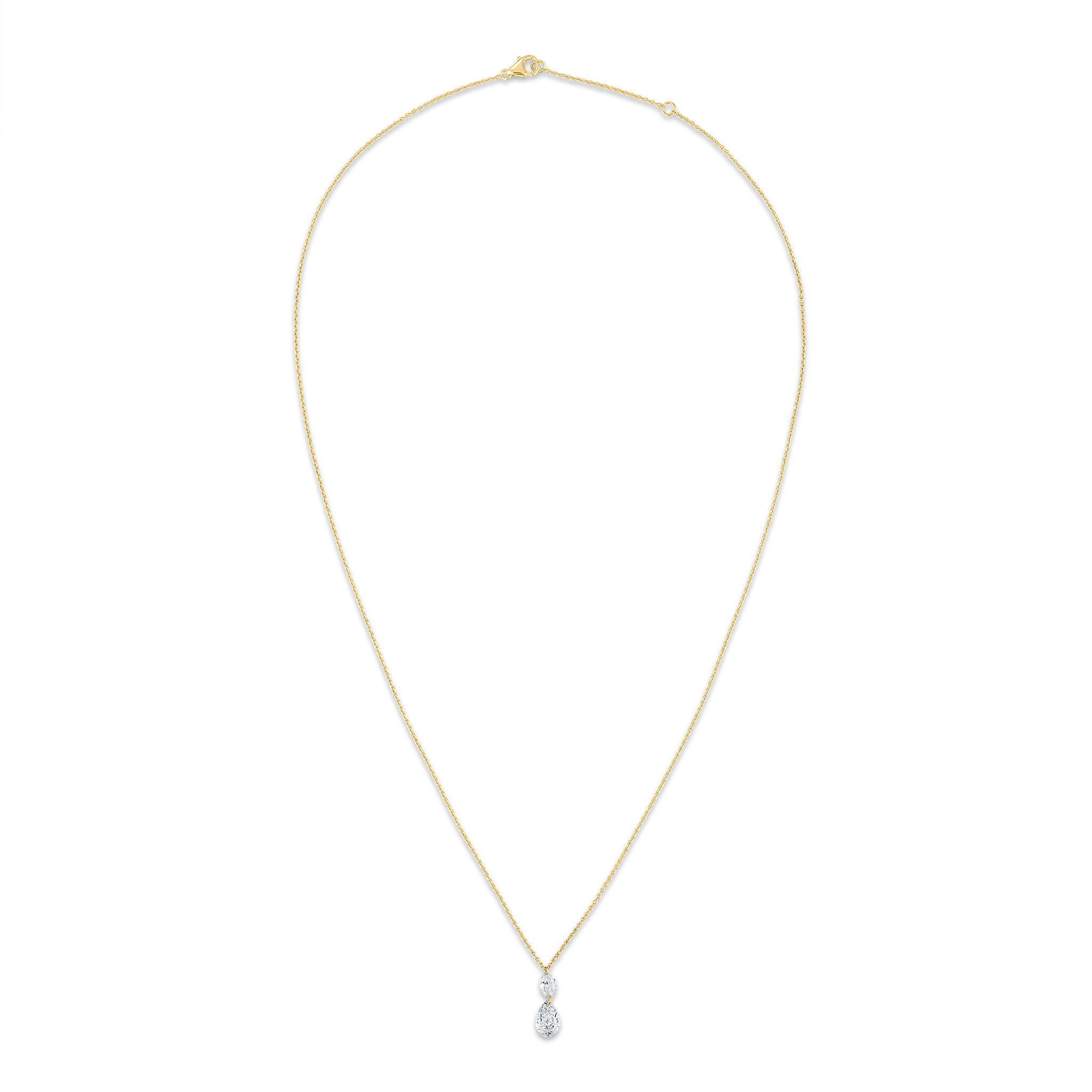 Frameless Diamond Drop Necklace
