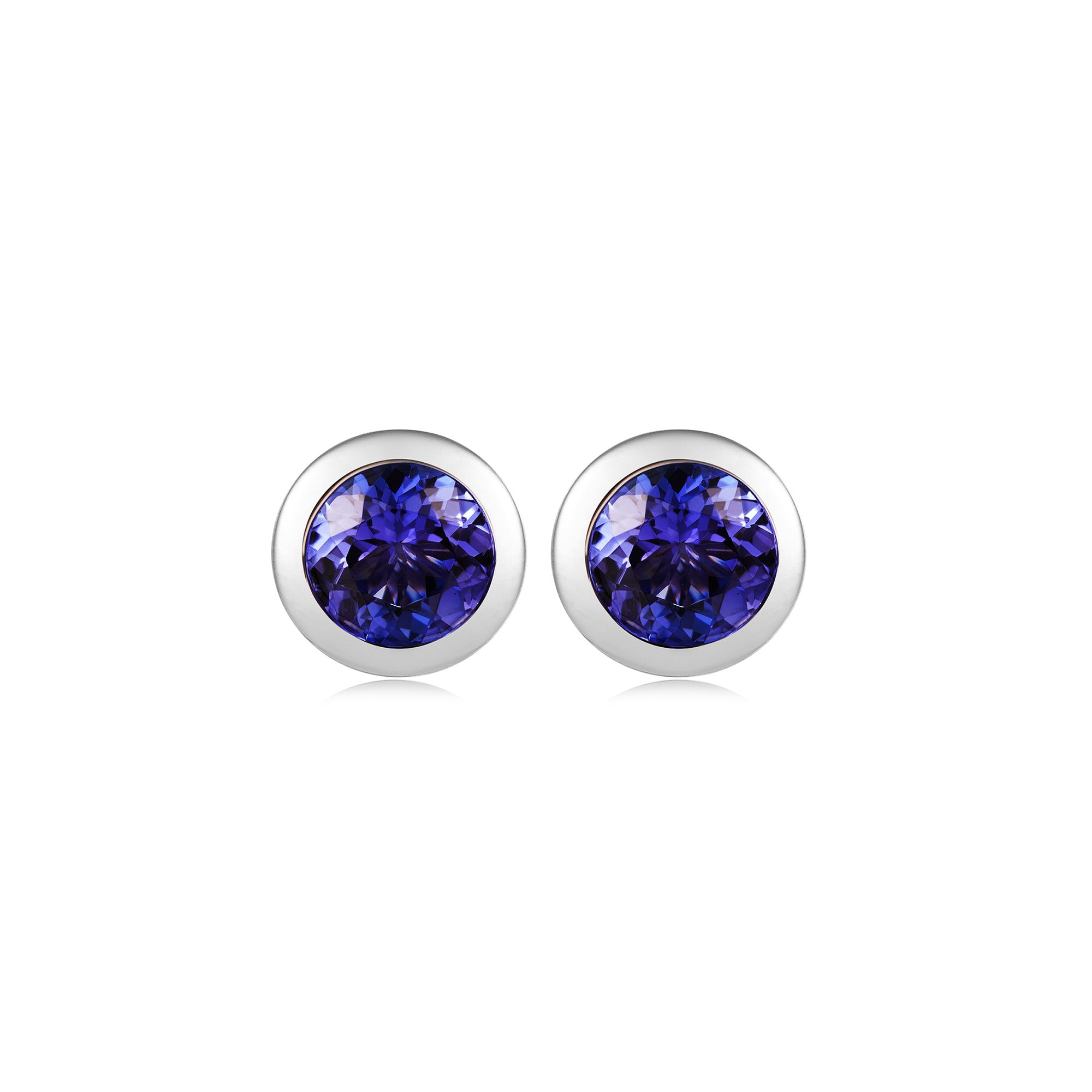 Tanzanite Solitaire Earrings - Shimansky Jewelry
