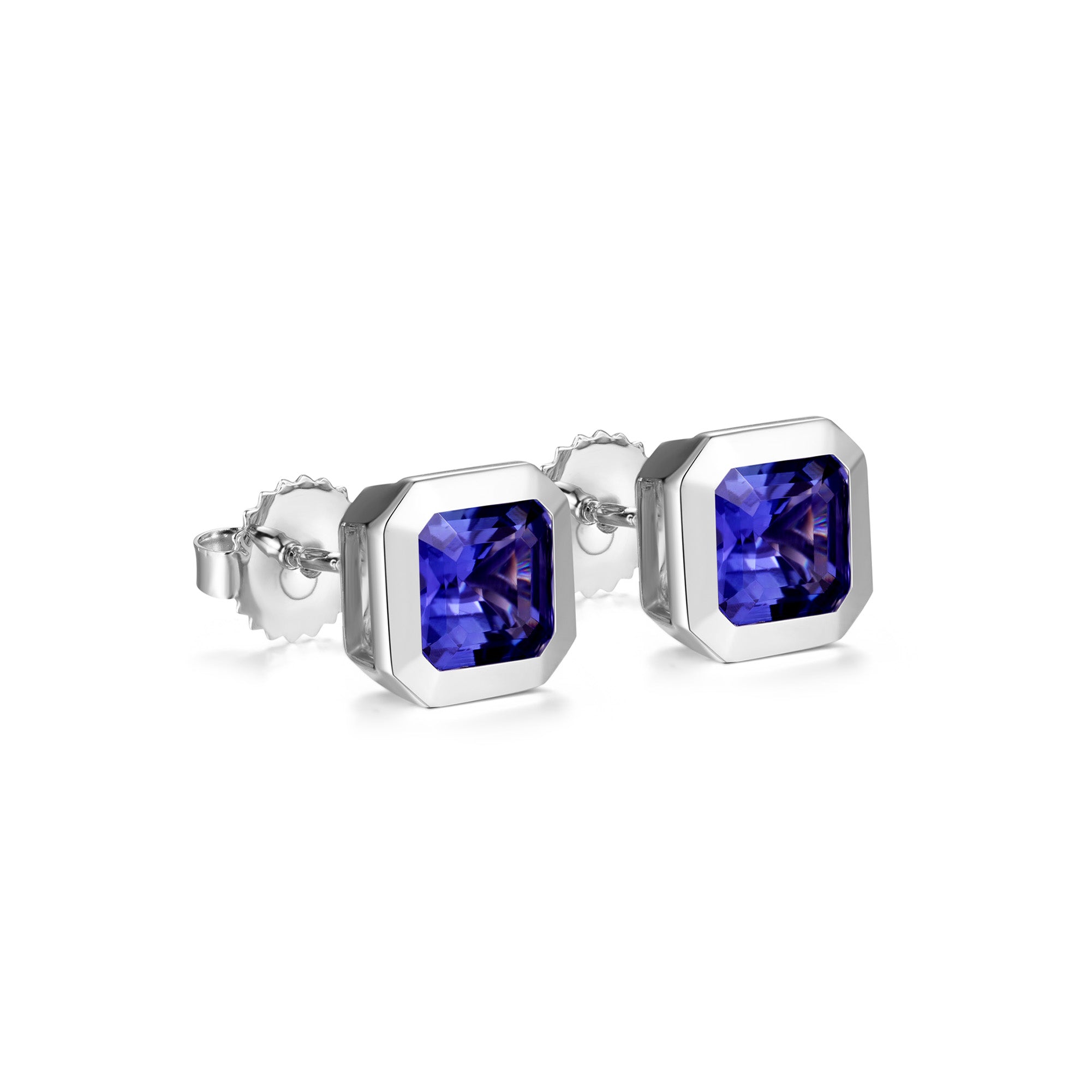 Tanzanite Solitaire Earrings - Shimansky Jewelry