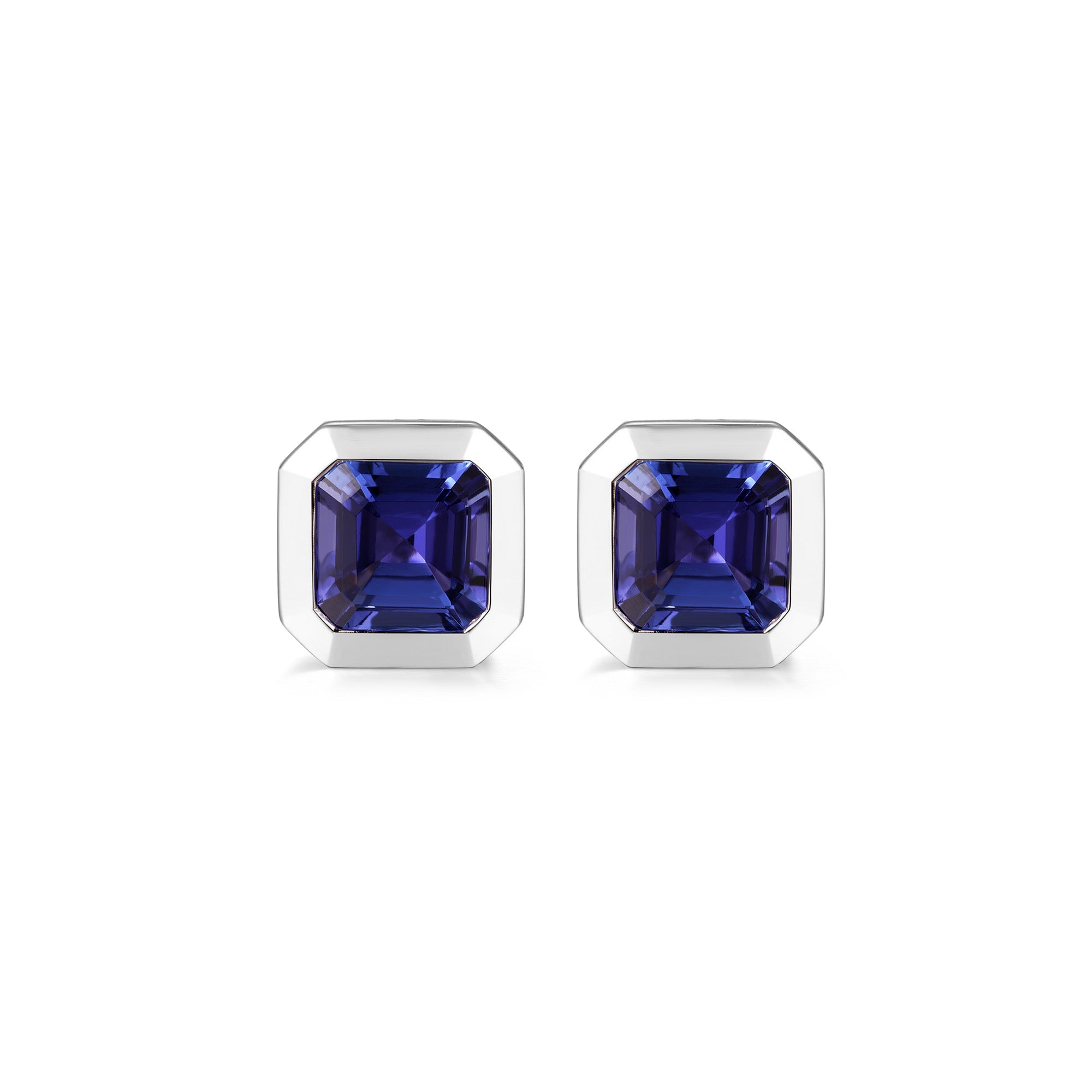 Tanzanite Solitaire Earrings - Shimansky Jewelry