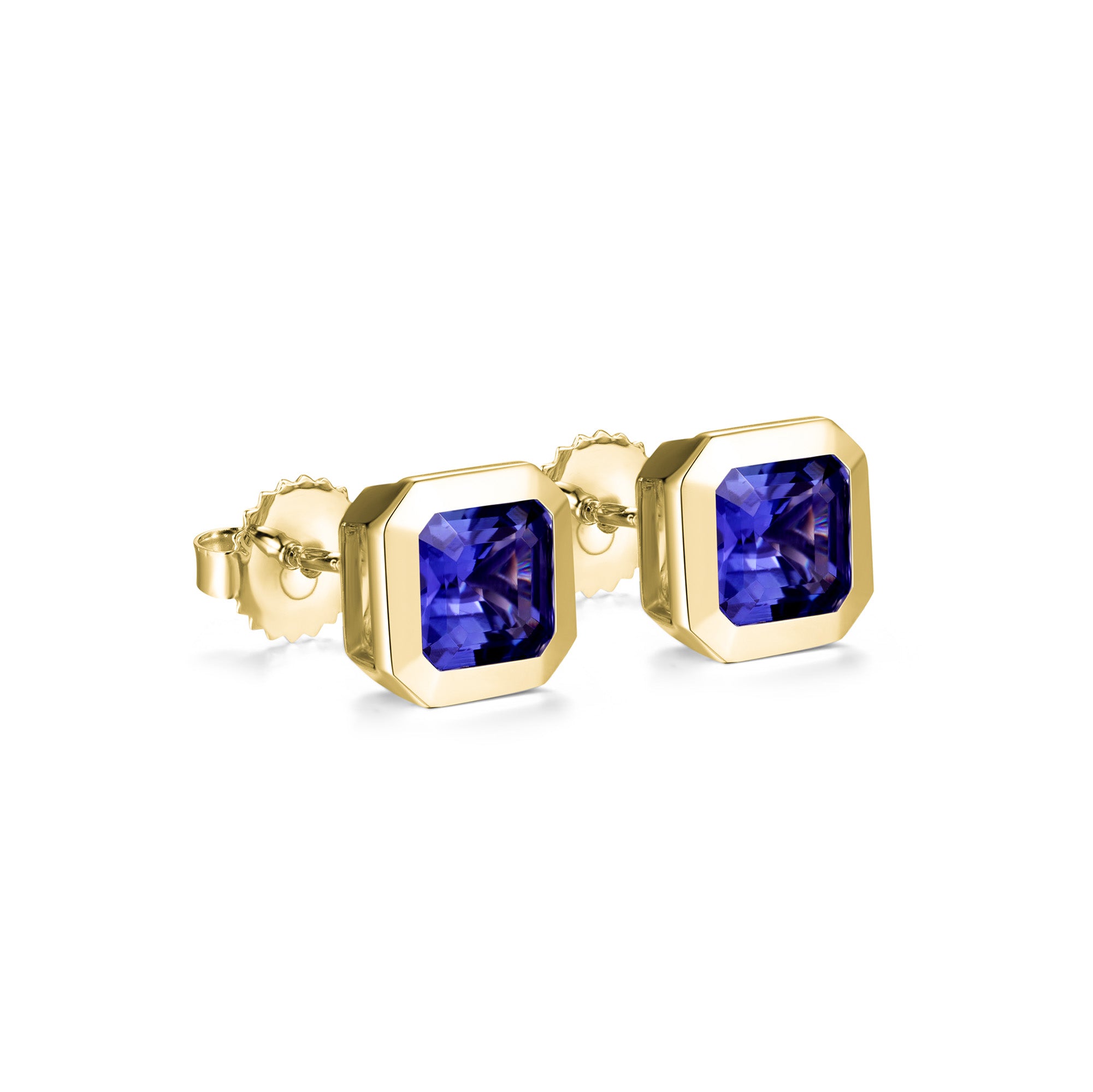 Tanzanite Solitaire Earrings - Shimansky Jewelry