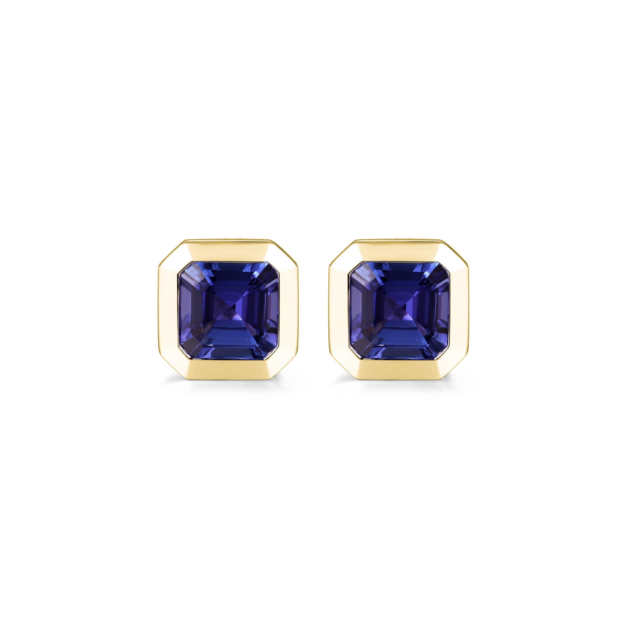 Tanzanite Solitaire Earrings - Shimansky Jewelry