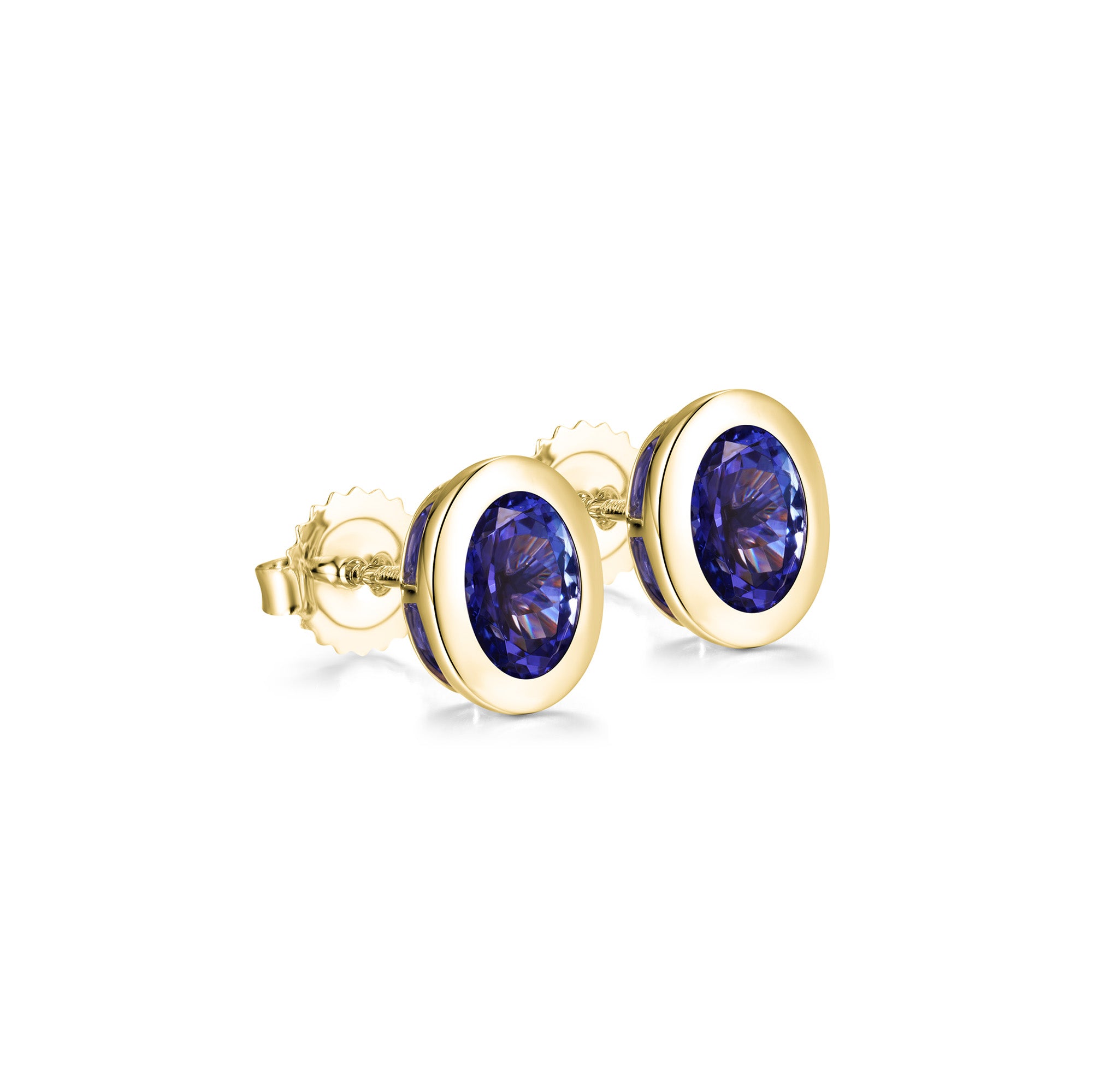 Tanzanite Solitaire Earrings - Shimansky Jewelry
