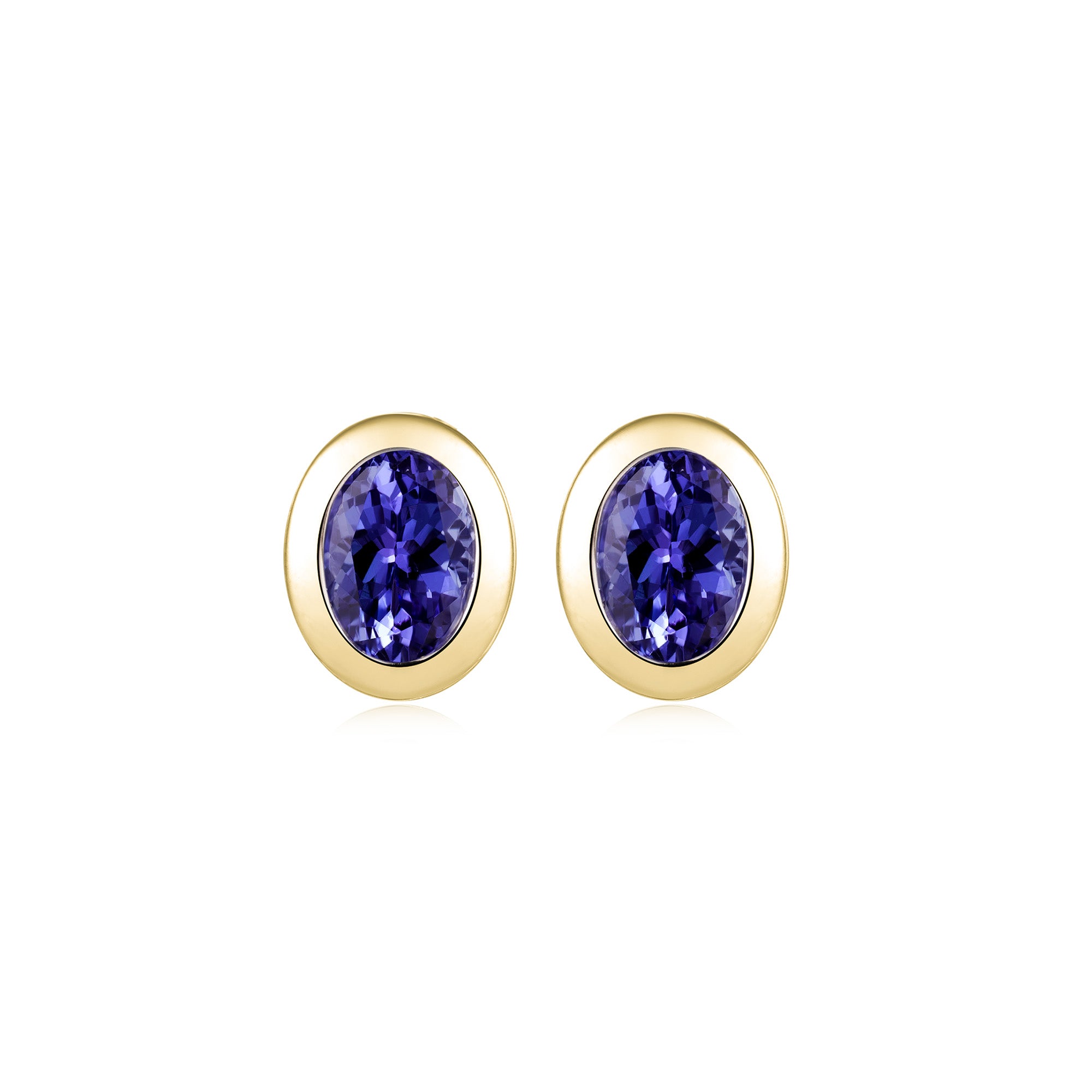 Tanzanite Solitaire Earrings - Shimansky Jewelry
