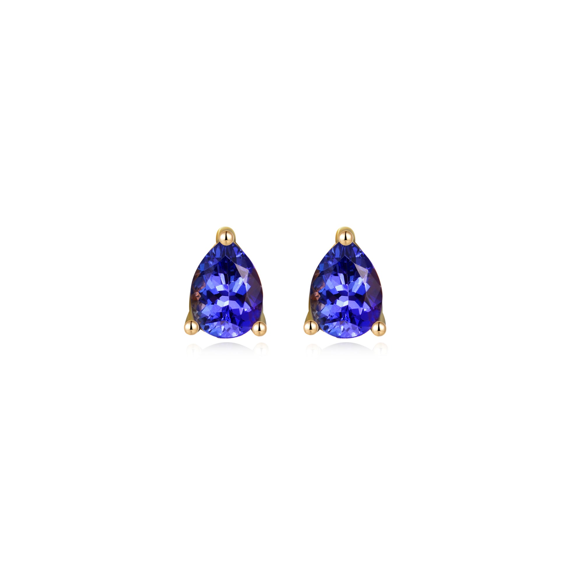 Tanzanite Solitaire Earrings - Shimansky Jewelry