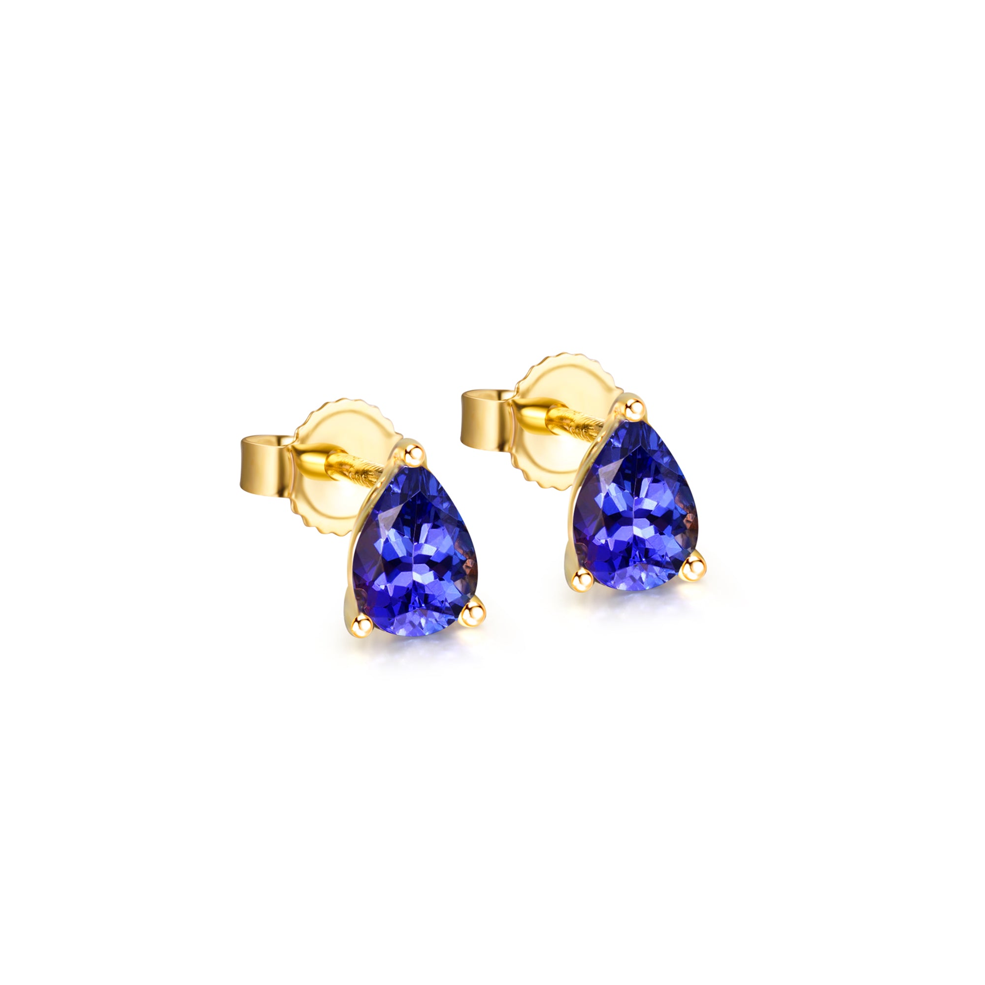 Tanzanite Solitaire Earrings - Shimansky Jewelry