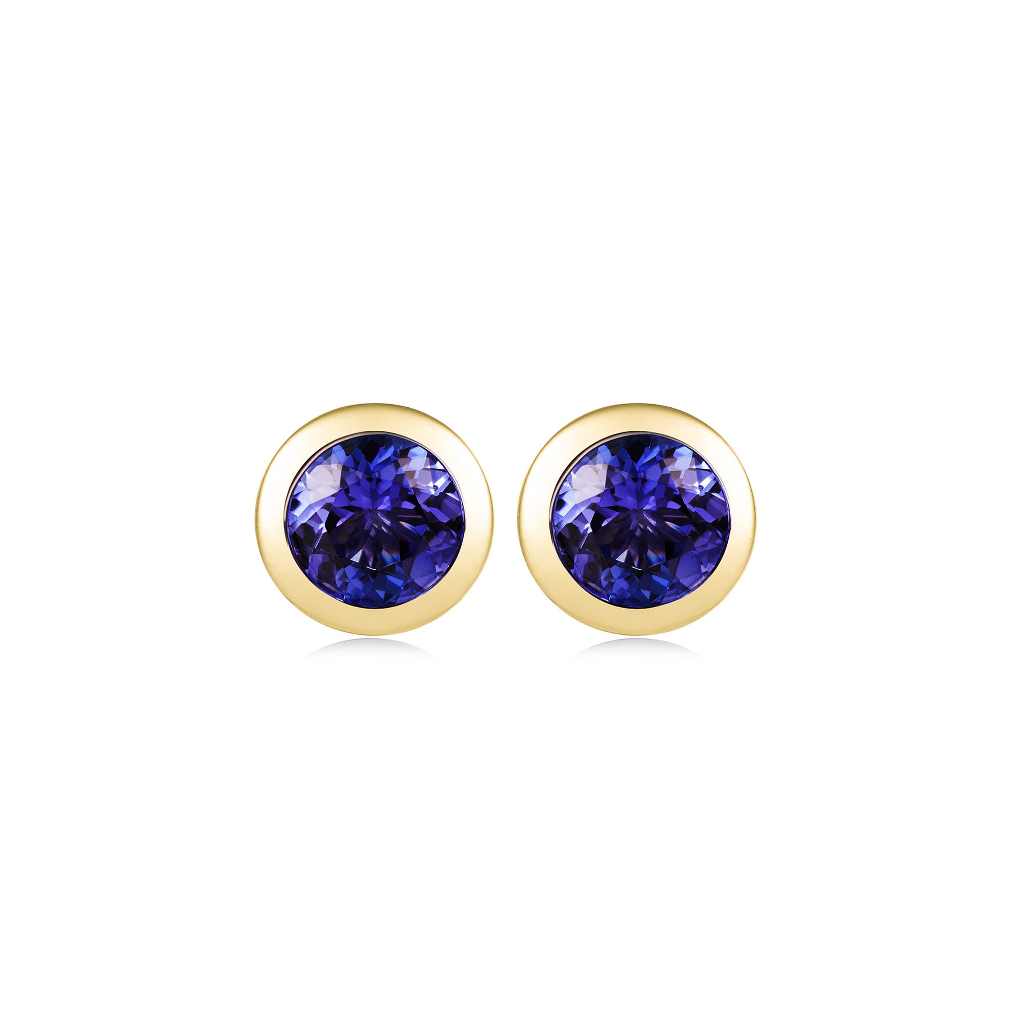 Tanzanite Solitaire Earrings - Shimansky Jewelry