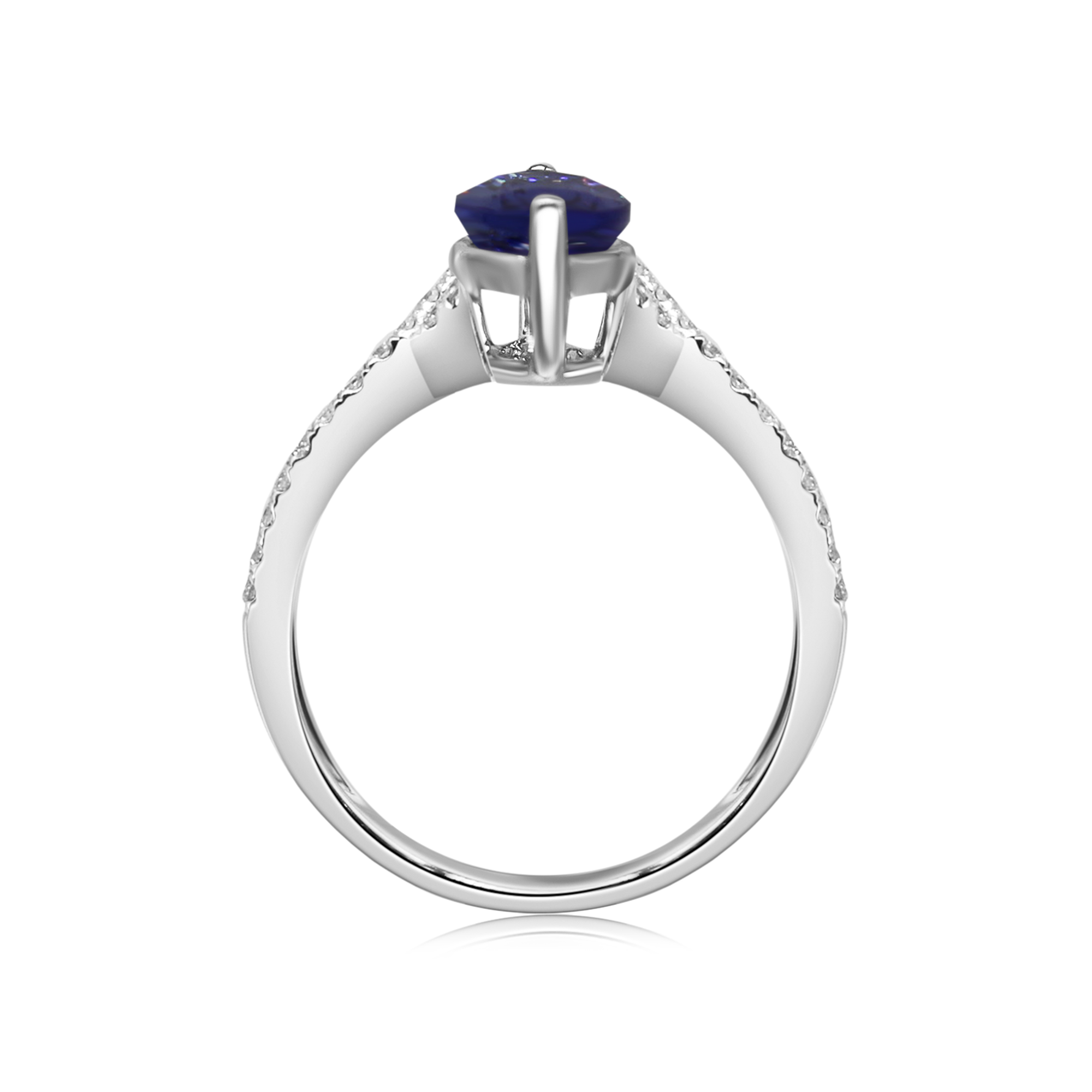 Tanzanite Marquise Microset Ring