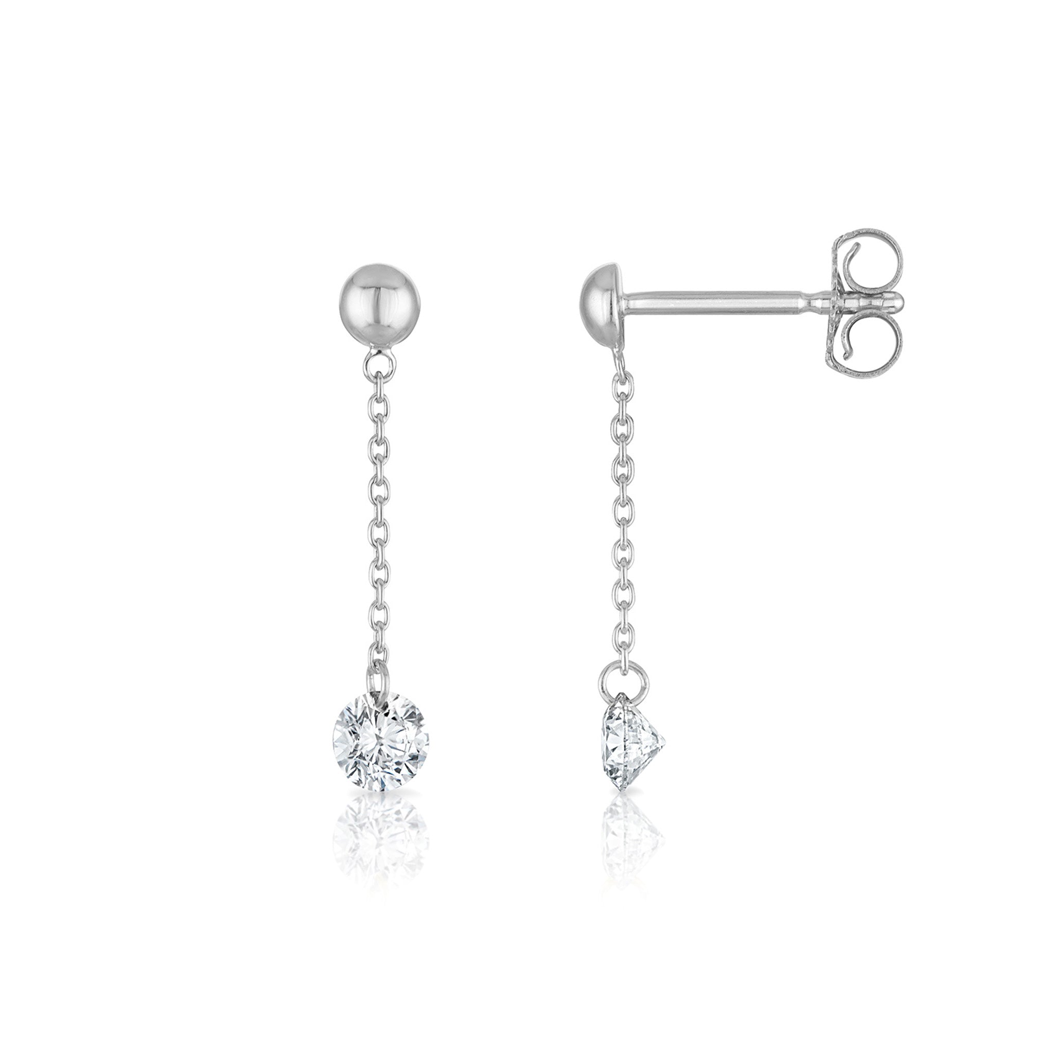 Frameless Diamond Drop Earrings