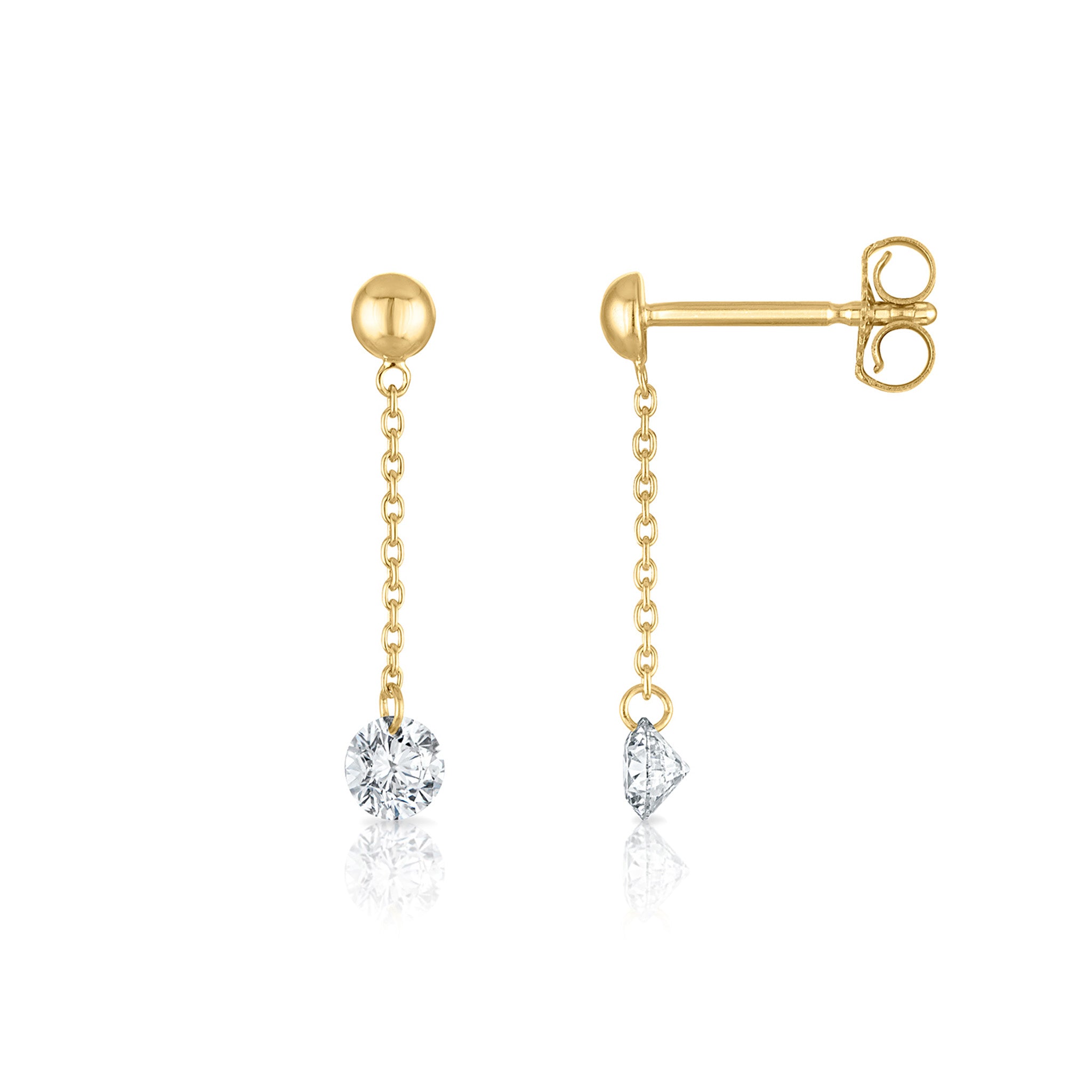 Frameless Diamond Drop Earrings