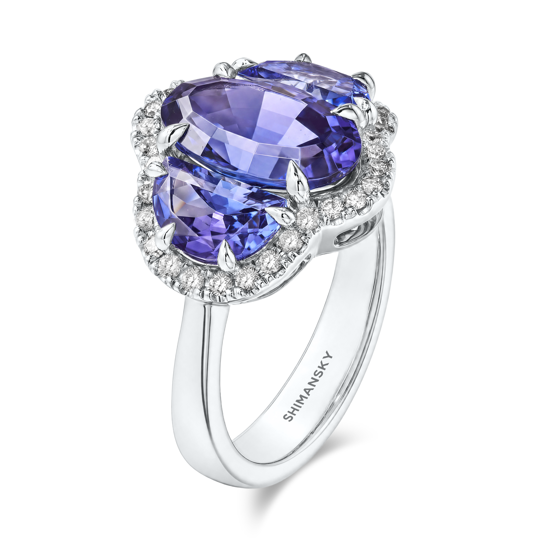 Ovella Tanzanite Halo Dress Ring