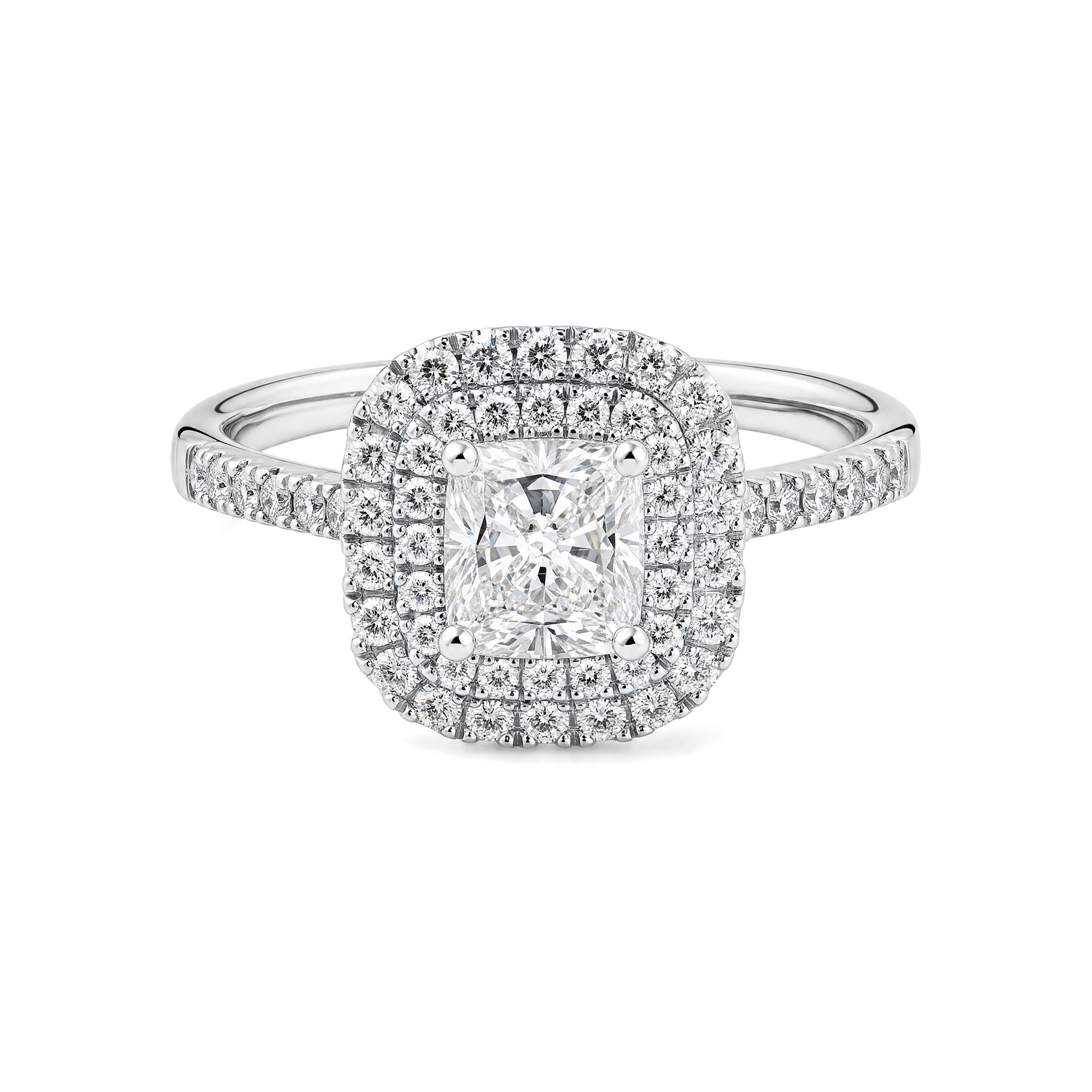 Cushion Double Halo Diamond Ring