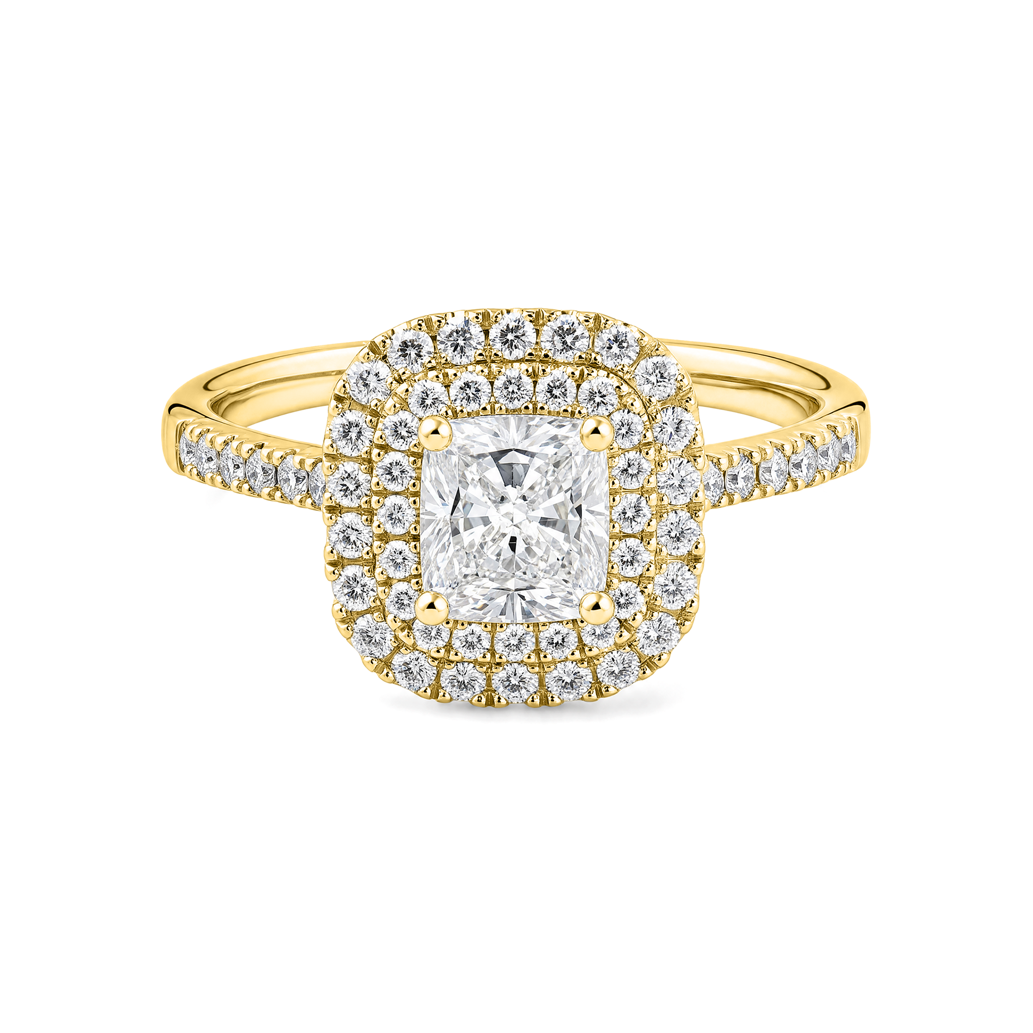 Cushion Double Halo Diamond Ring