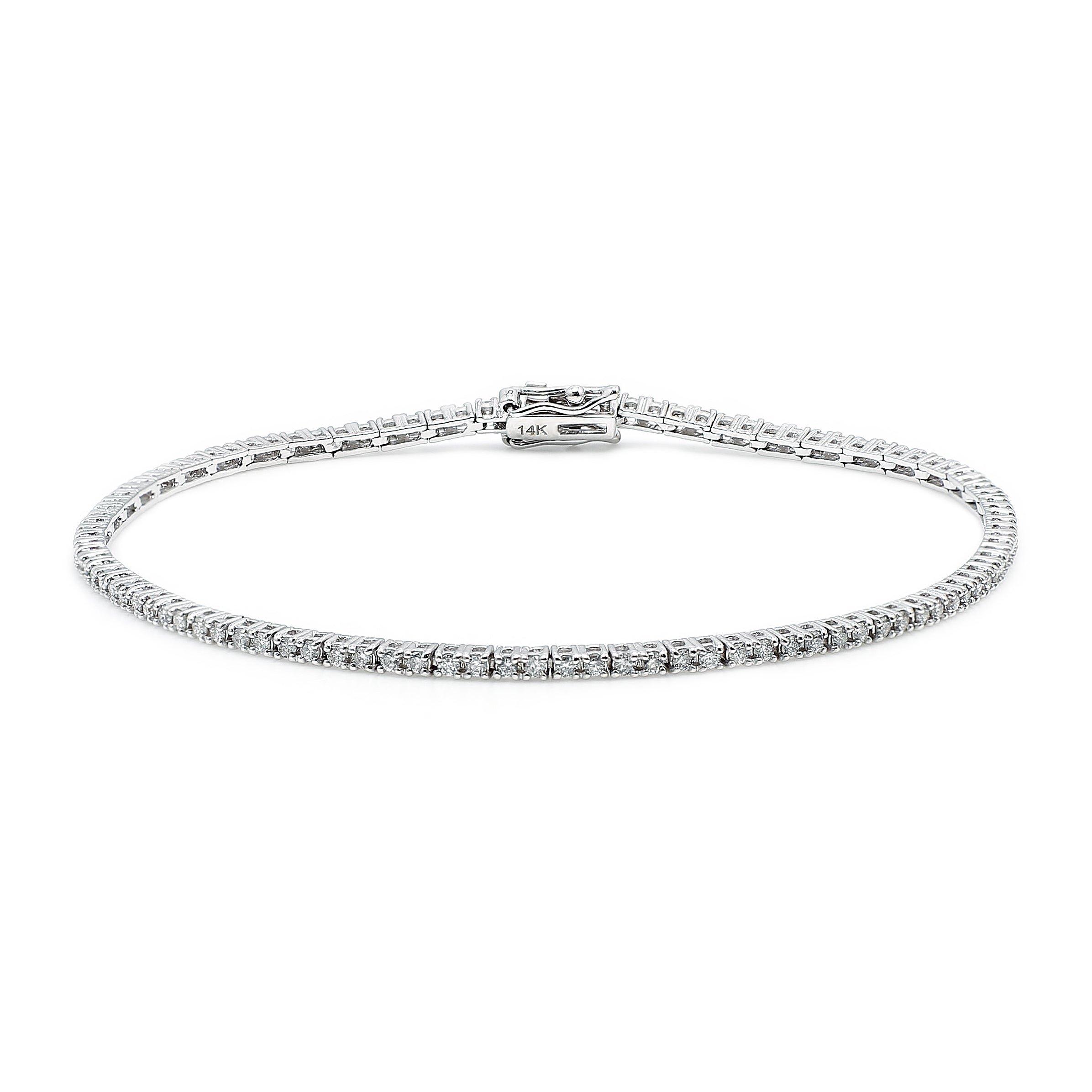 Classic Diamond Tennis Bracelet 1.00 Carat | 14K White Gold 3D View