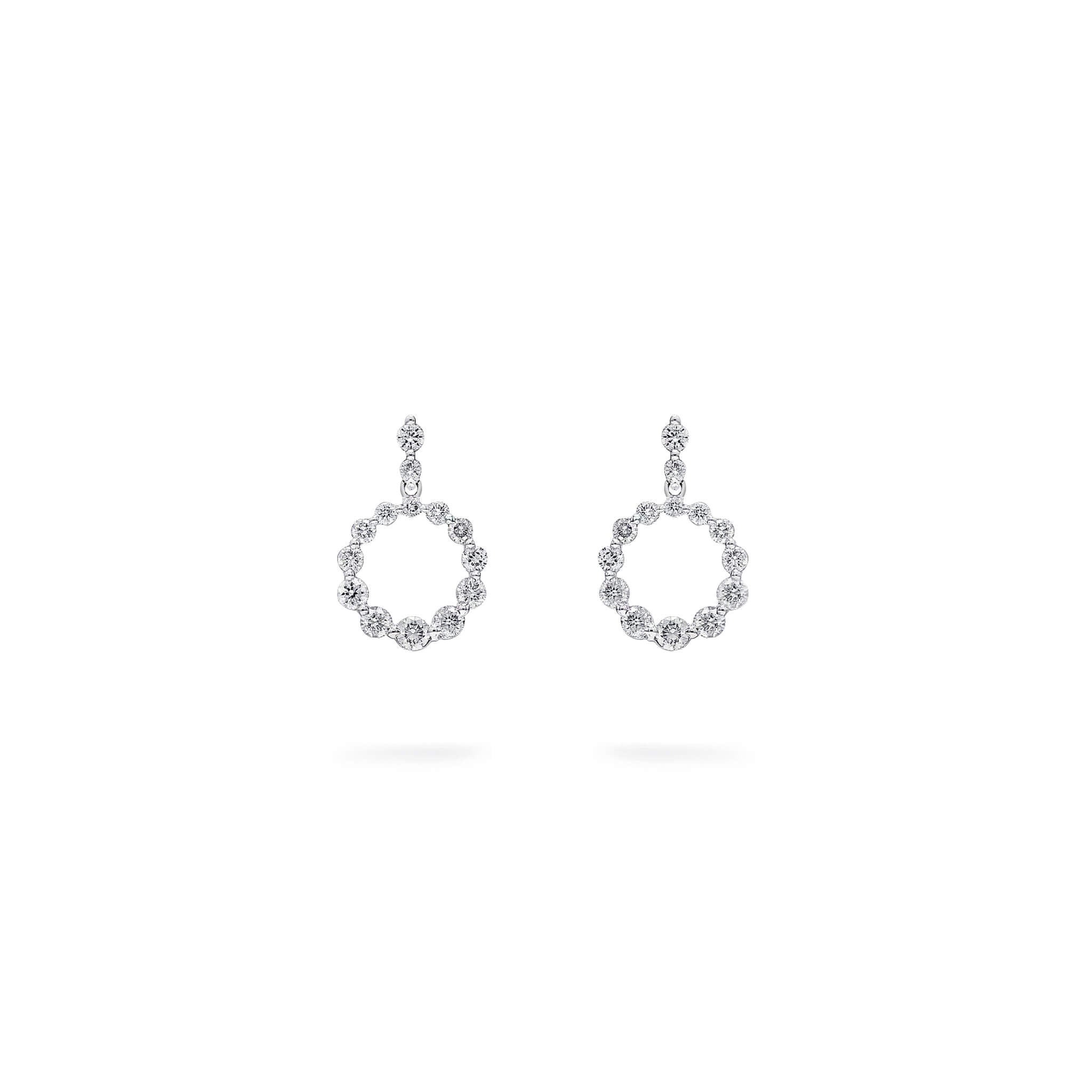 SHIMANSKY.CO.ZA - Diamond Circle Drop Earrings - Front View