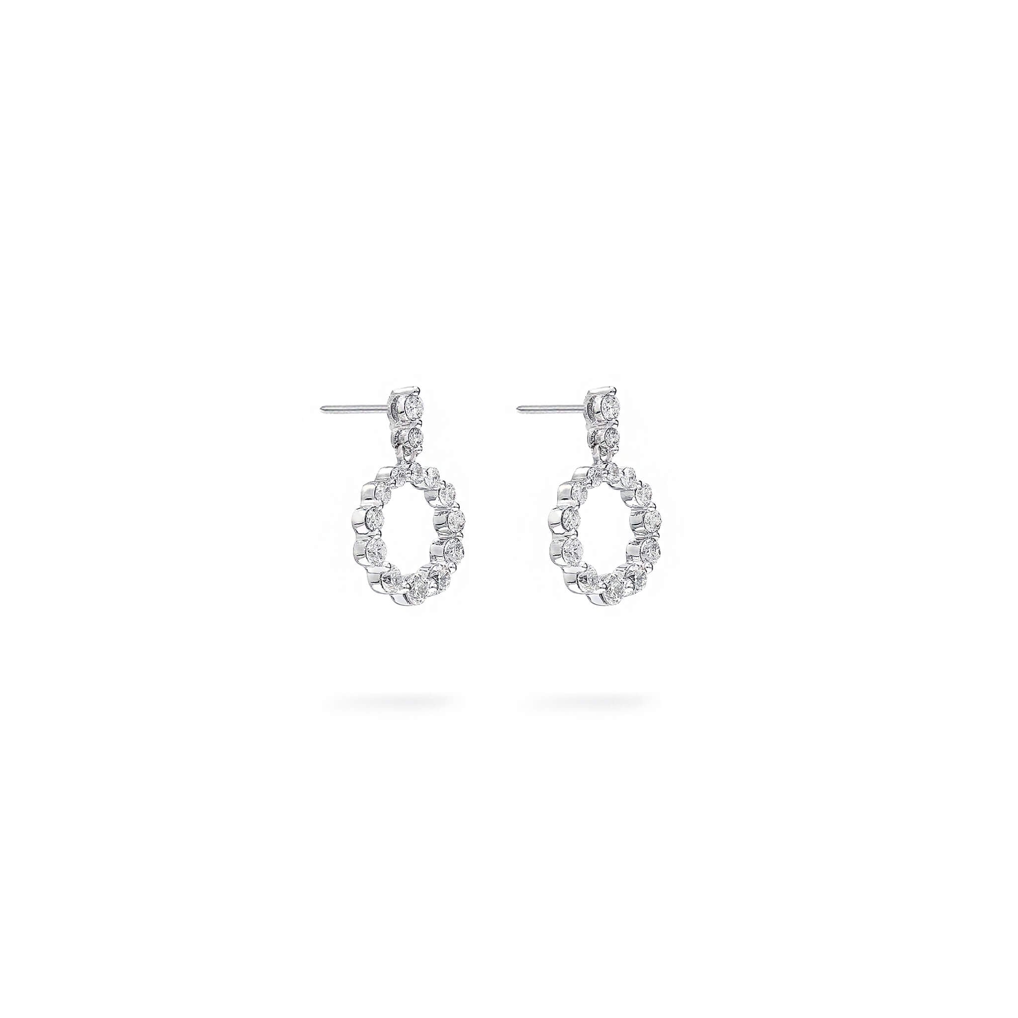 SHIMANSKY.CO.ZA -  Diamond Circle Drop Earrings - 3D View