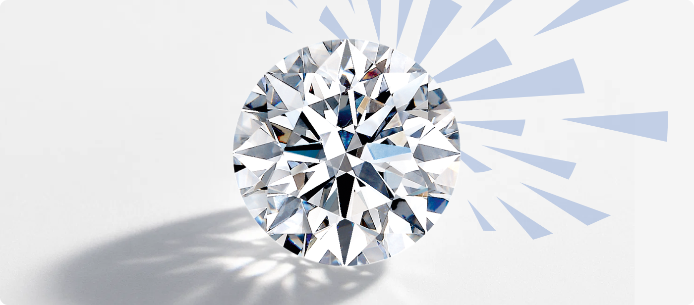 Shimansky Brilliant 10™ round brilliant diamond 3 carat, face-up displaying the perfect pattern when viewed from above Shimansky Diamonds, Cape Town.