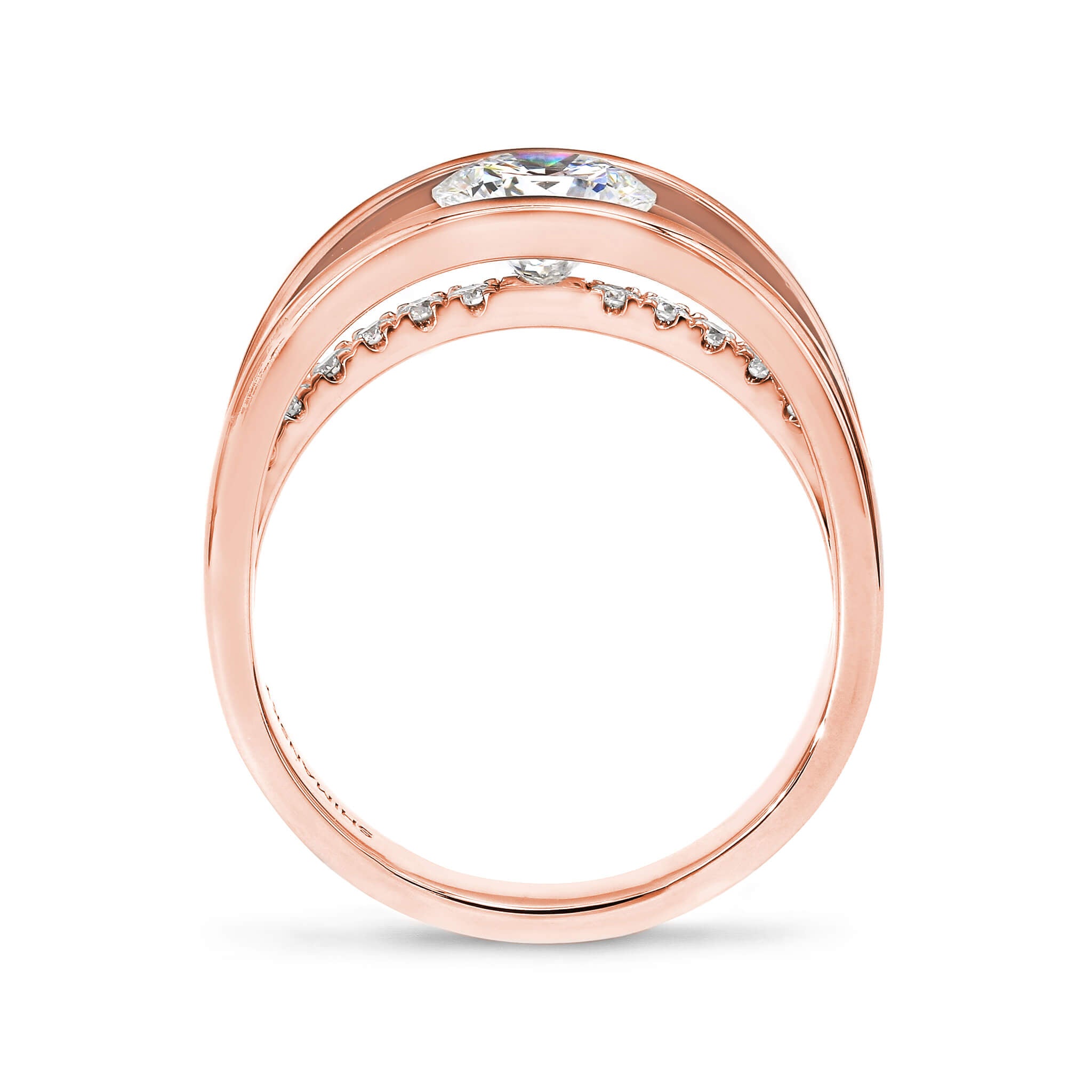 Evolym Diamond Engagement Ring Side View