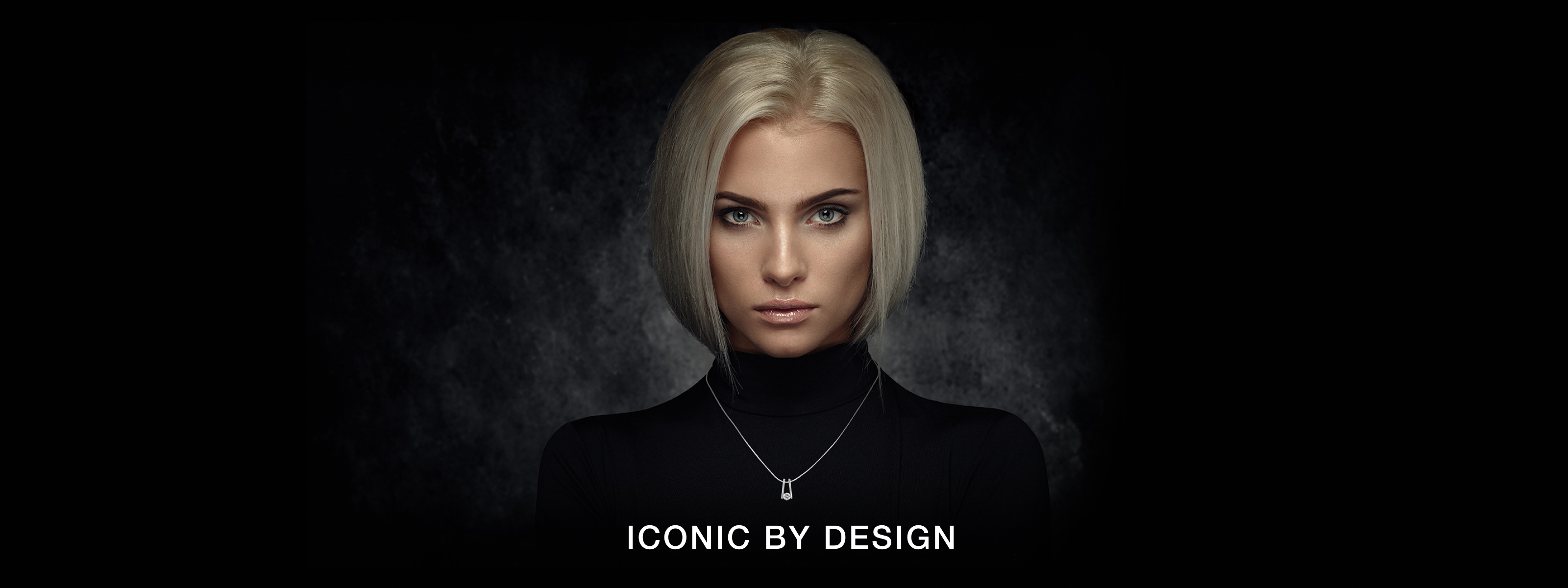 Shimansky Model wearing the Iconic Millennium Diamond Pendant in 18K White Gold