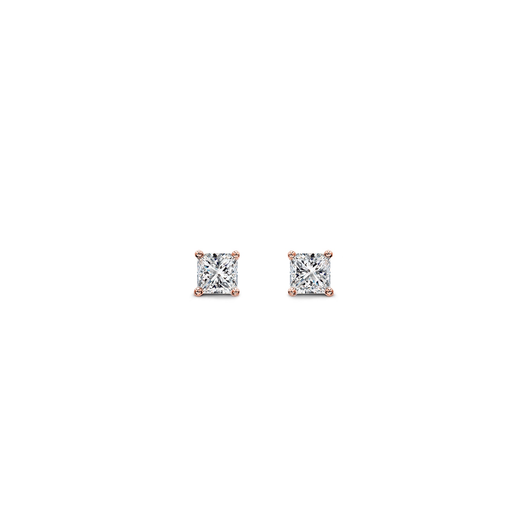 Shimansky 0.2 TCW My Girl Diamond Earrings 18K Rose Gold Front View