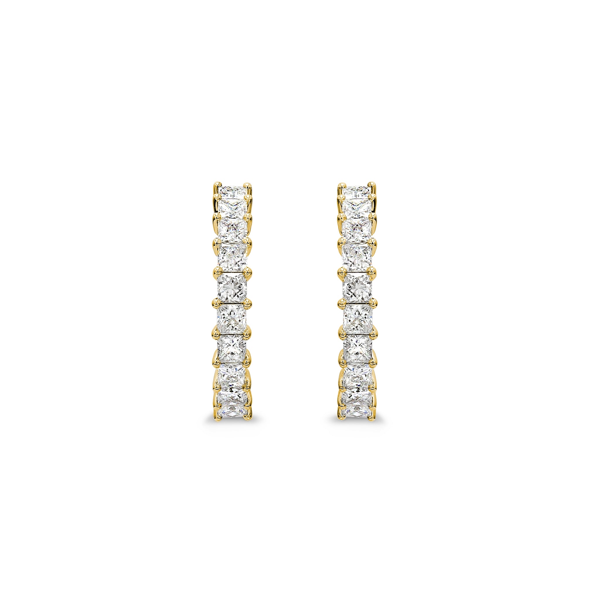 My Girl Diamond Hoop Earrings - Front View - Shimansky