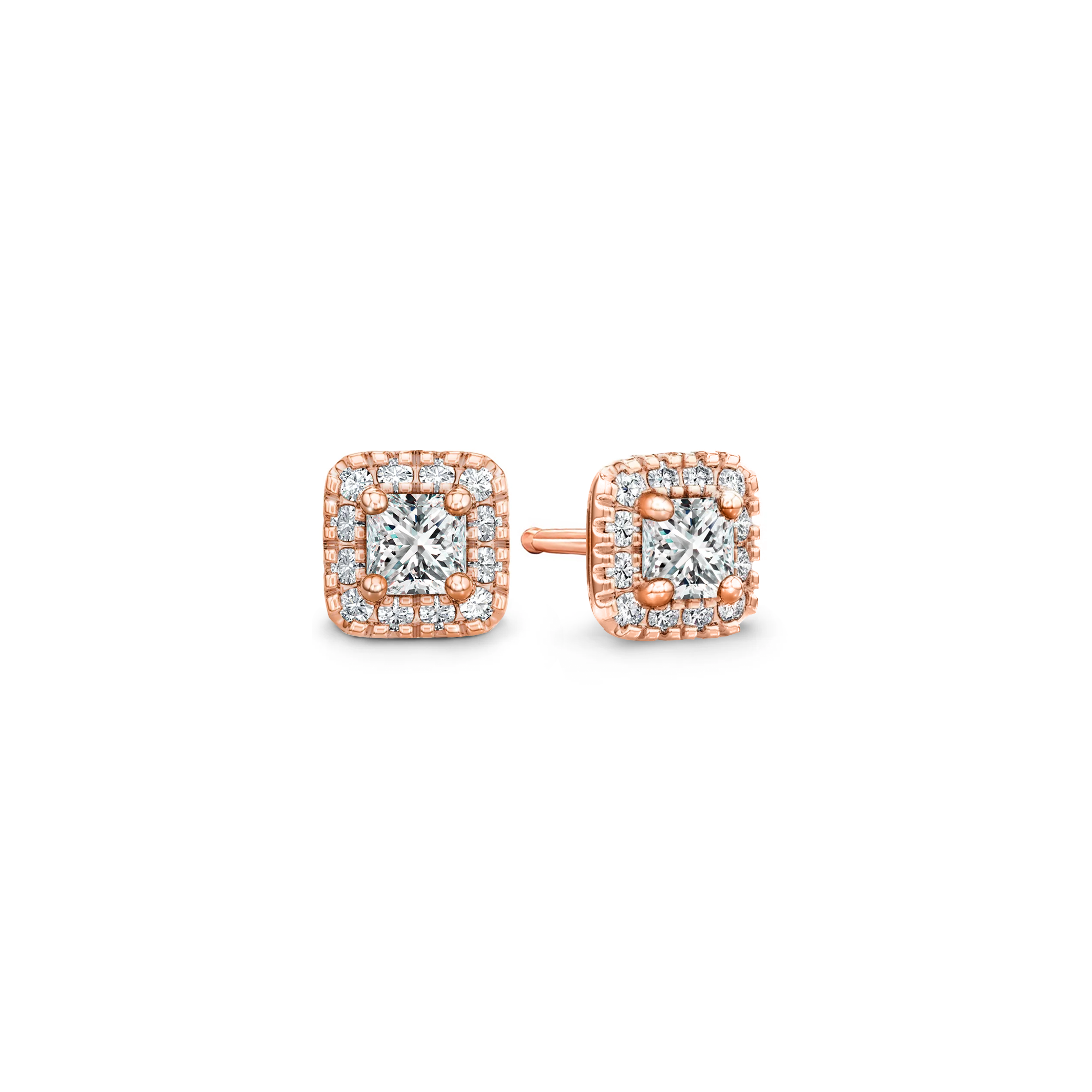 My Girl Diamond Halo Earrings - Shimansky Jewelry