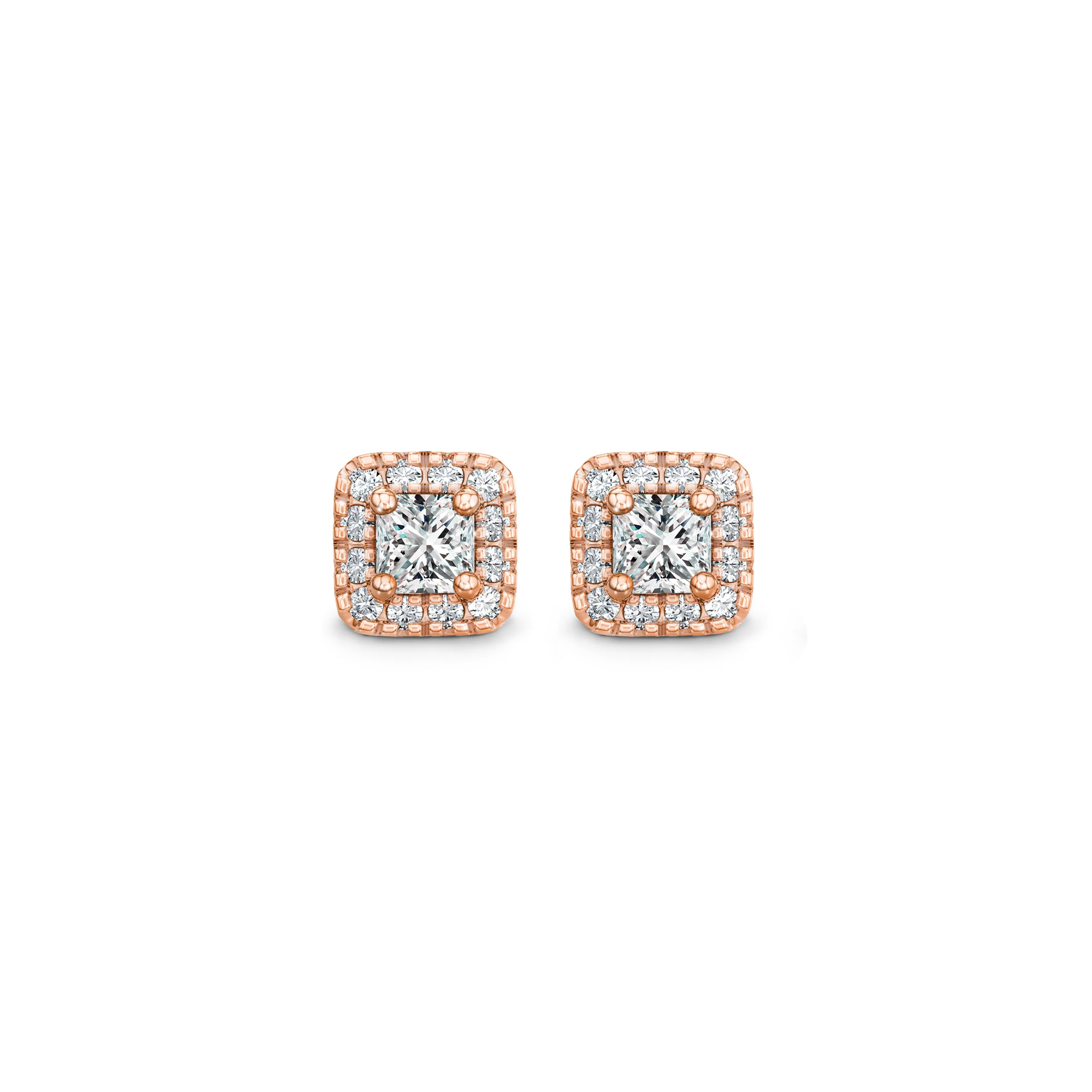 My Girl Diamond Halo Earrings - Shimansky Jewelry