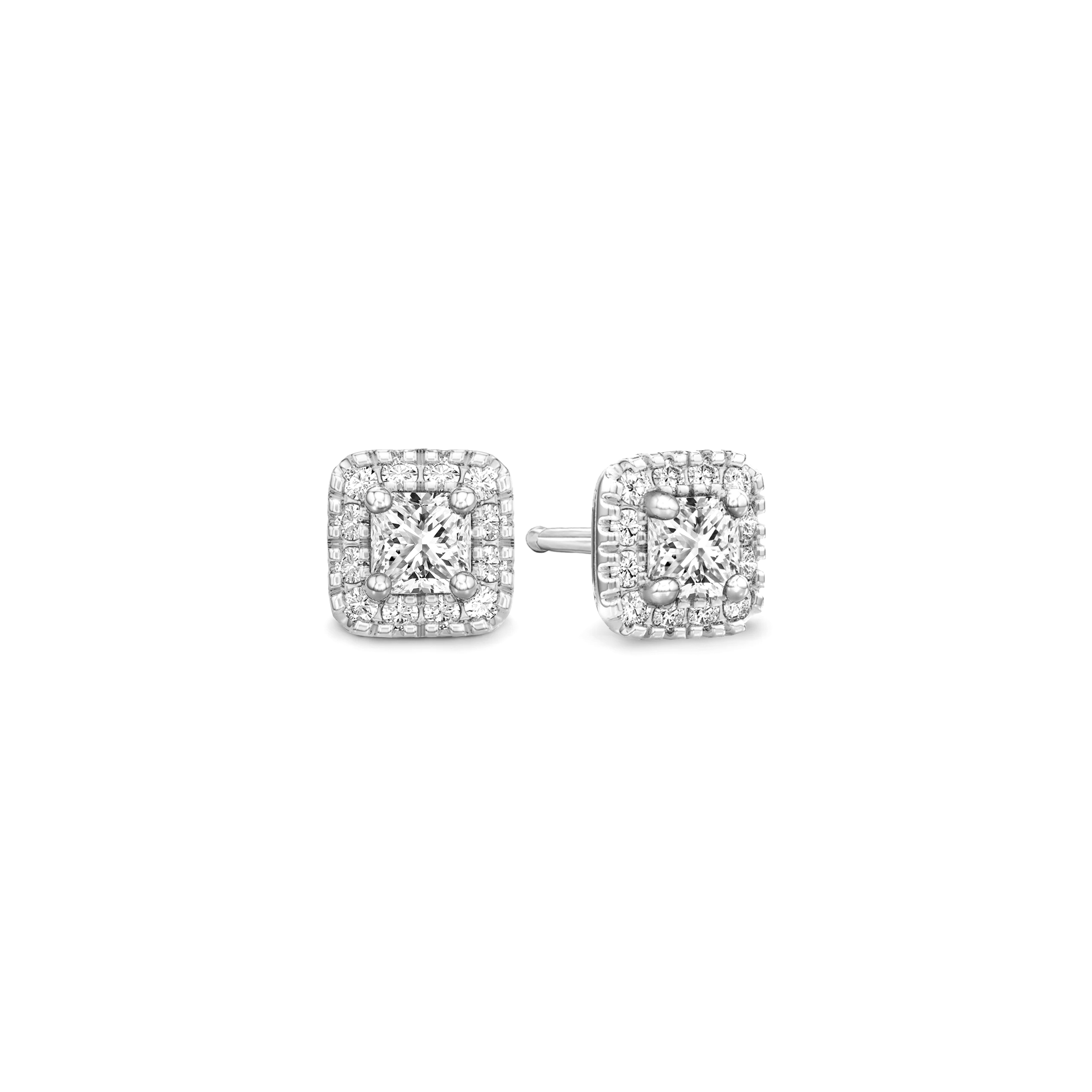 My Girl Diamond Halo Earrings - Shimansky Jewelry