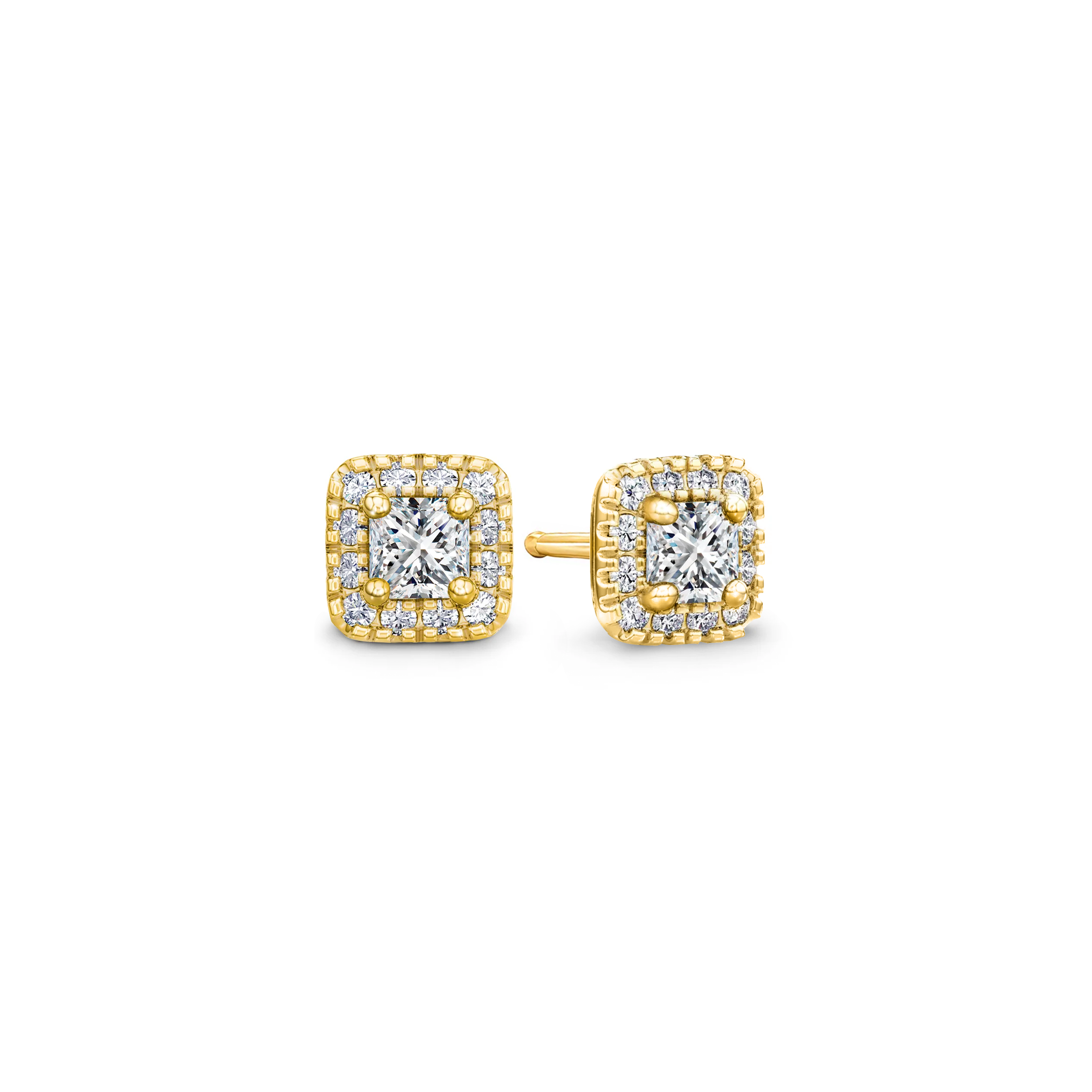 My Girl Diamond Halo Earrings - Shimansky Jewelry