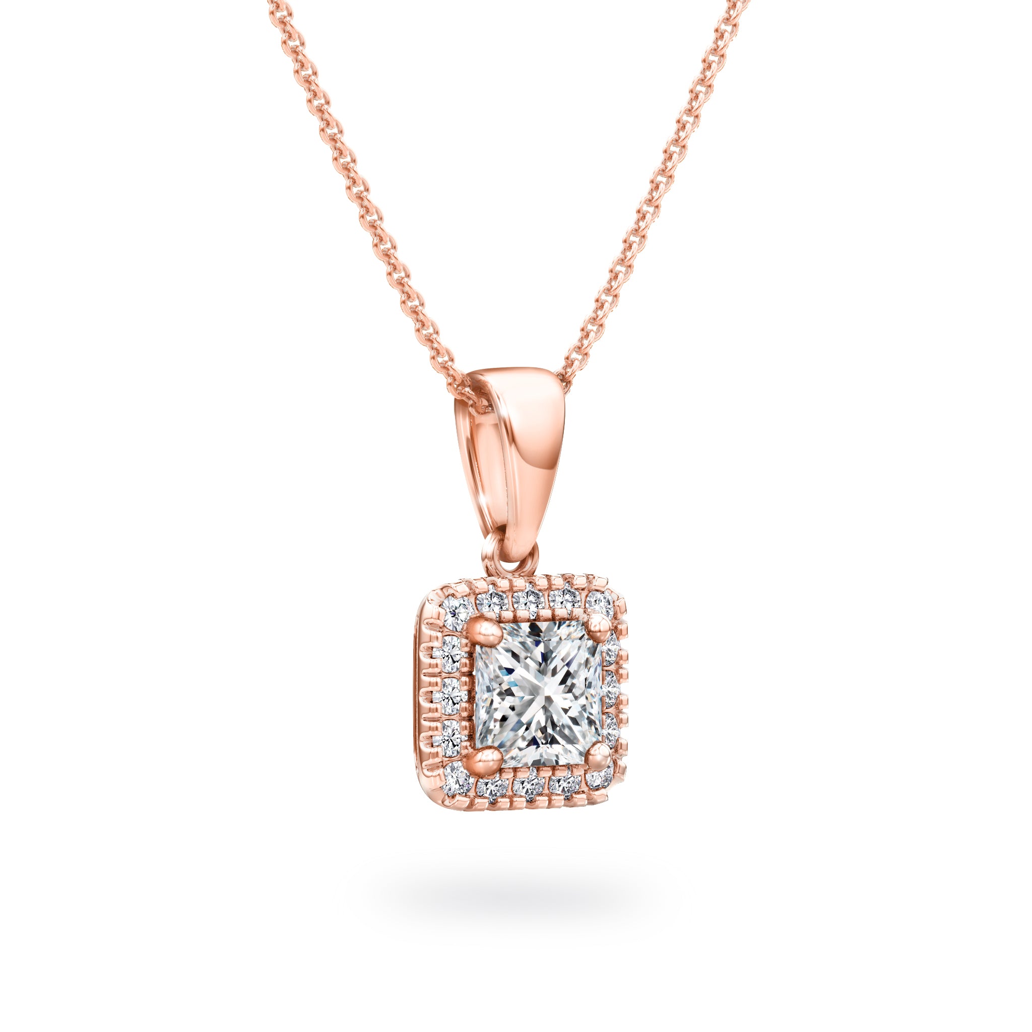 My Girl Diamond Halo Pendant - Shimansky Jewelry