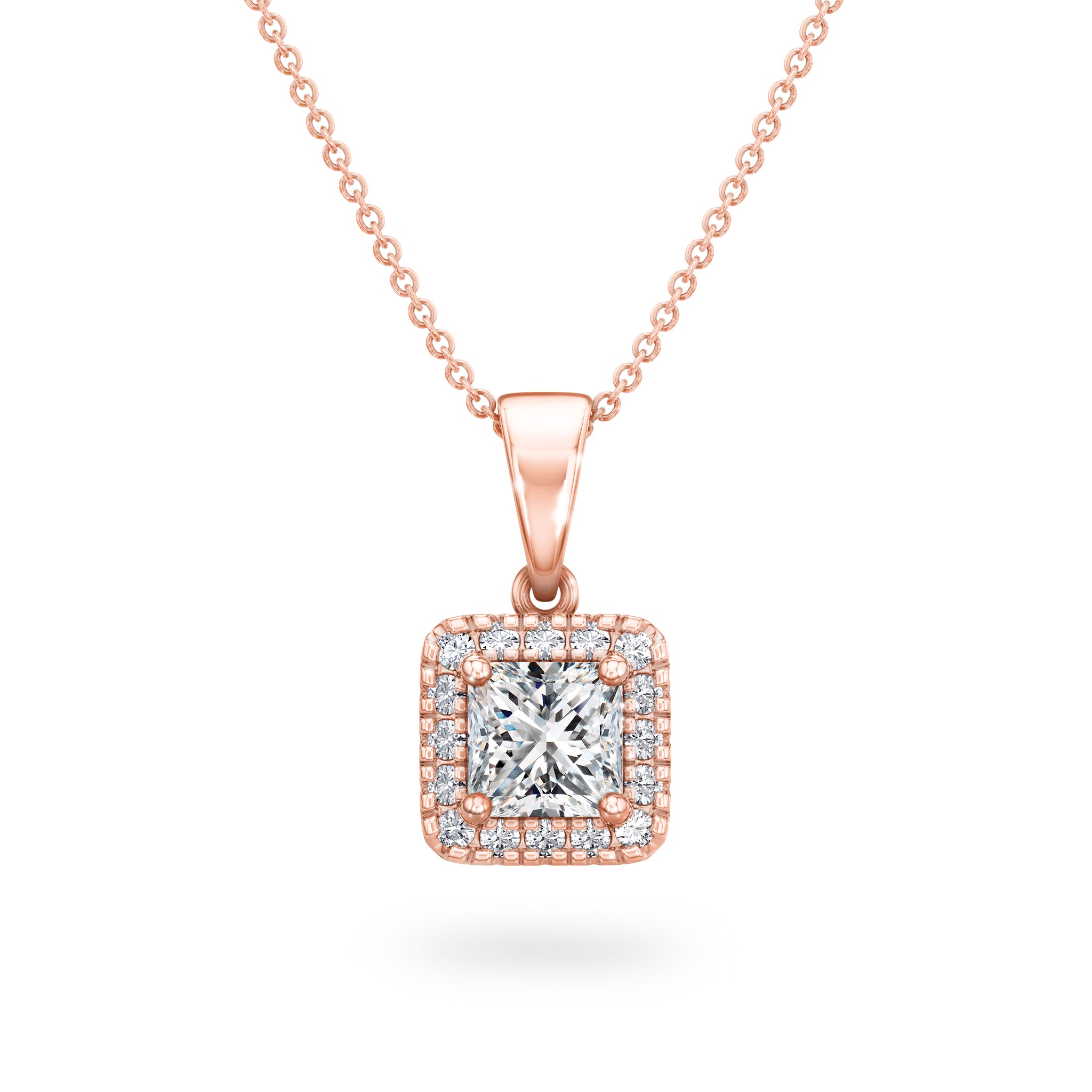 My Girl Diamond Halo Pendant - Shimansky Jewelry