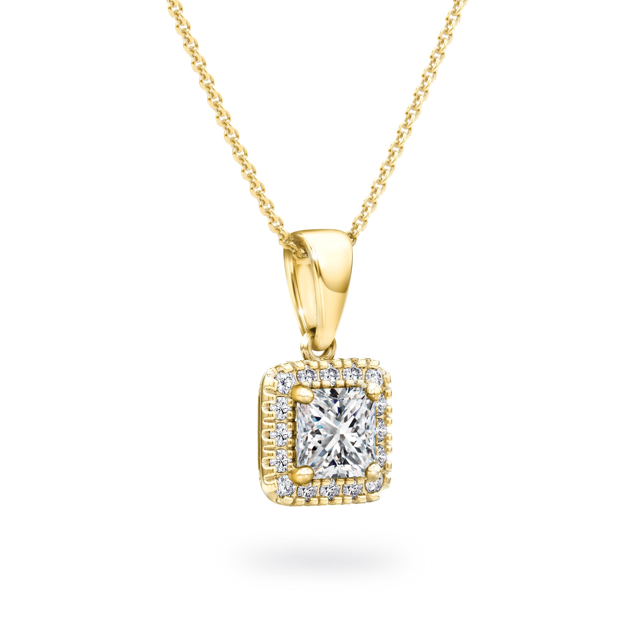My Girl Diamond Halo Pendant - Shimansky Jewelry