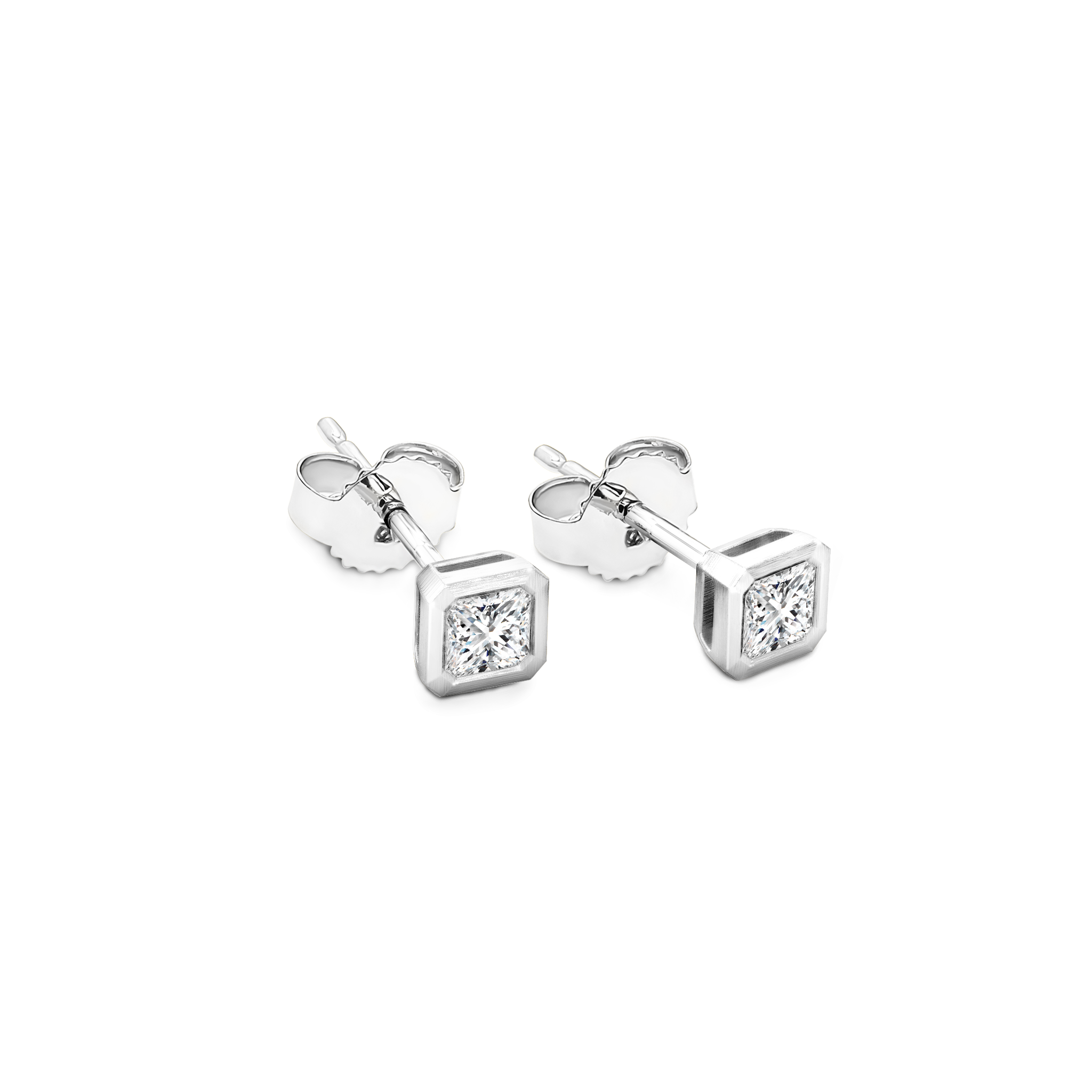 My Girl Diamond Bezel Set Earrings - Shimansky Jewelry