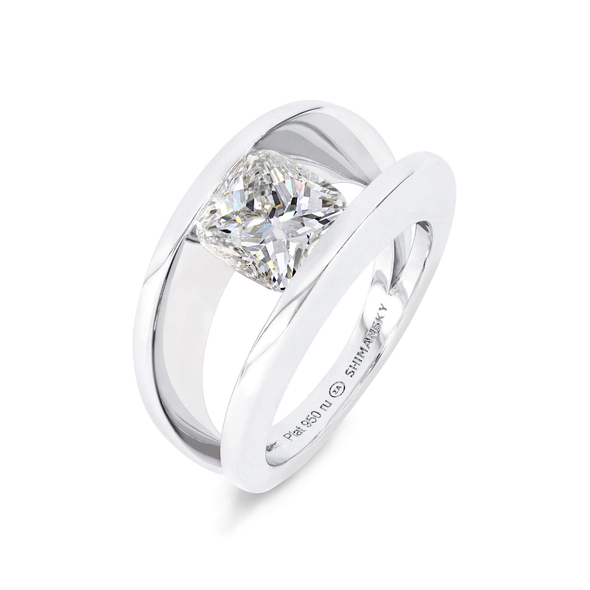 2.20 Carat Millennium Diamond Engagement Ring 3D View - Shimansky #card-first