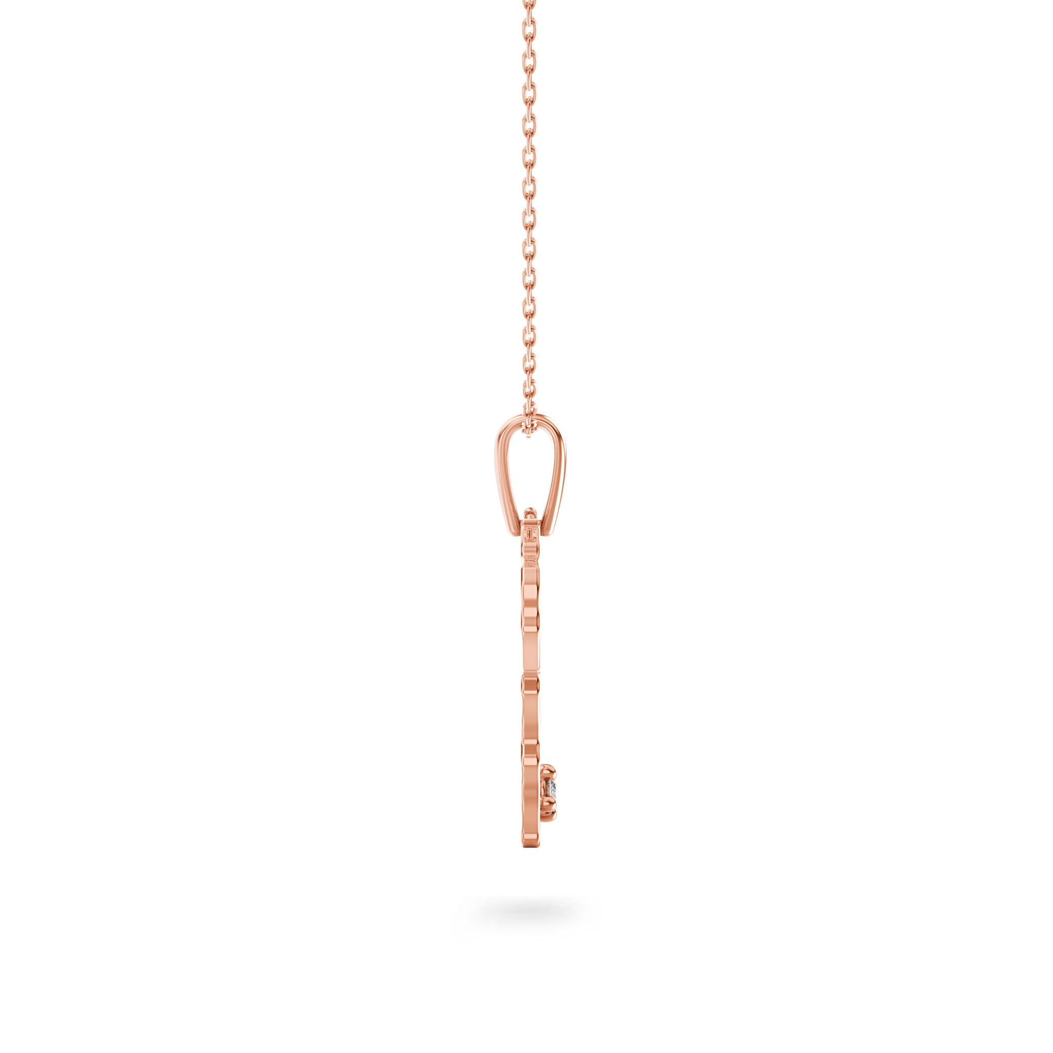 Shimansky 0.3ct My Africa Small Diamond Pendant 14K Rose Gold Side View