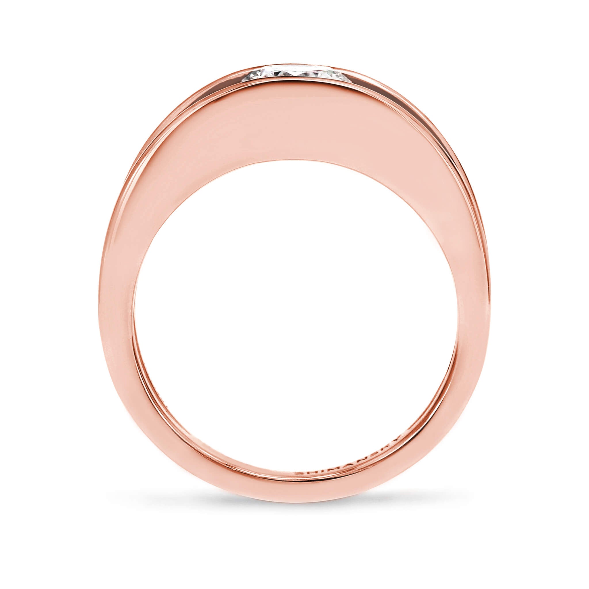 Millennium Classic Diamond Ring 0.70ct in 18K Rose Gold Side View #Metal_Rose Gold