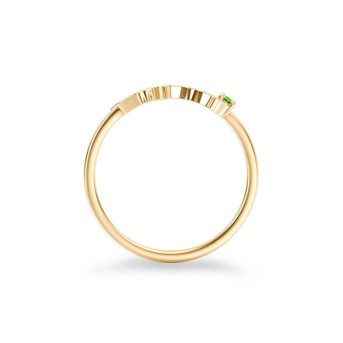 Shimansky 0.07ct My Africa Medium Tsavorite Ring in 14K Yellow Gold Profile View