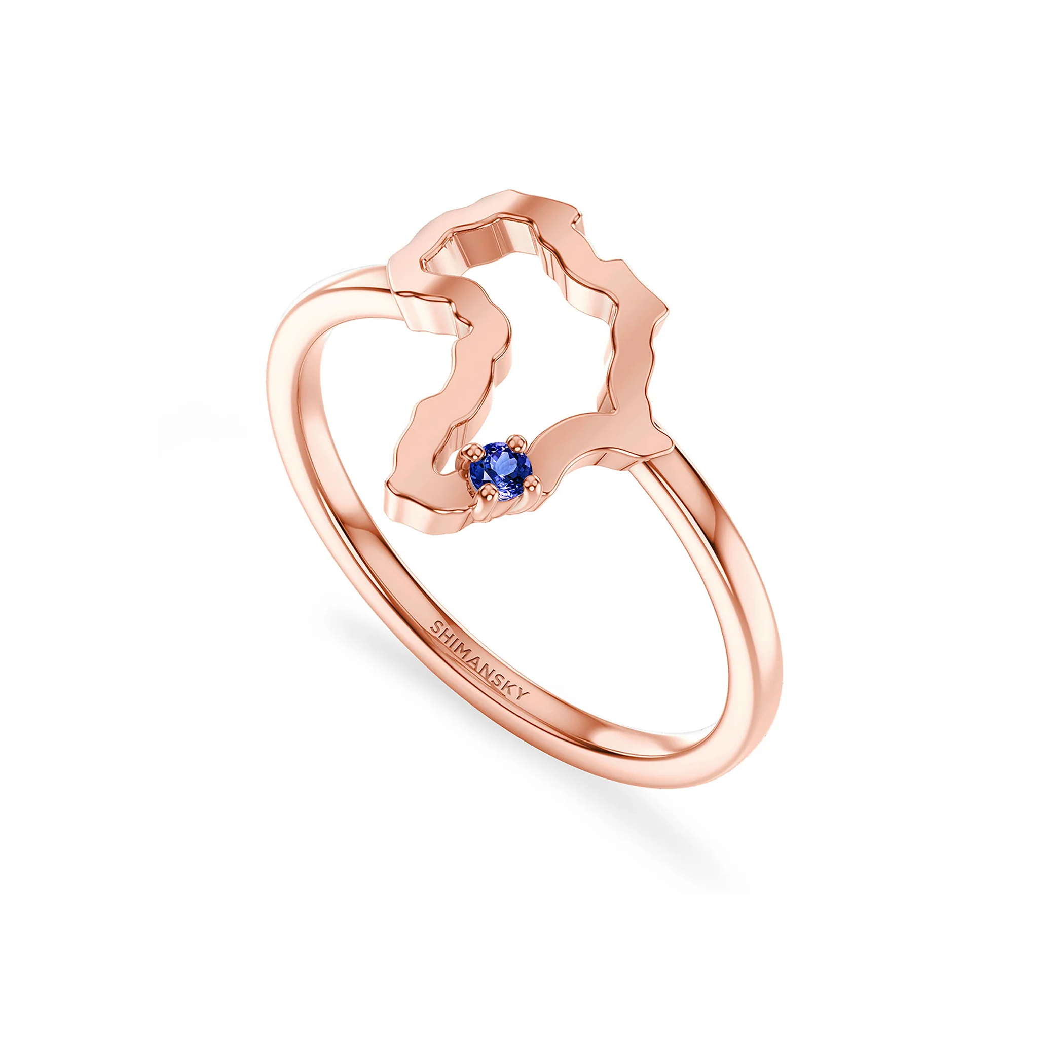 My Africa Small Tanzanite Ring -3D View - Shimansky #Metal_Rose Gold #card-first